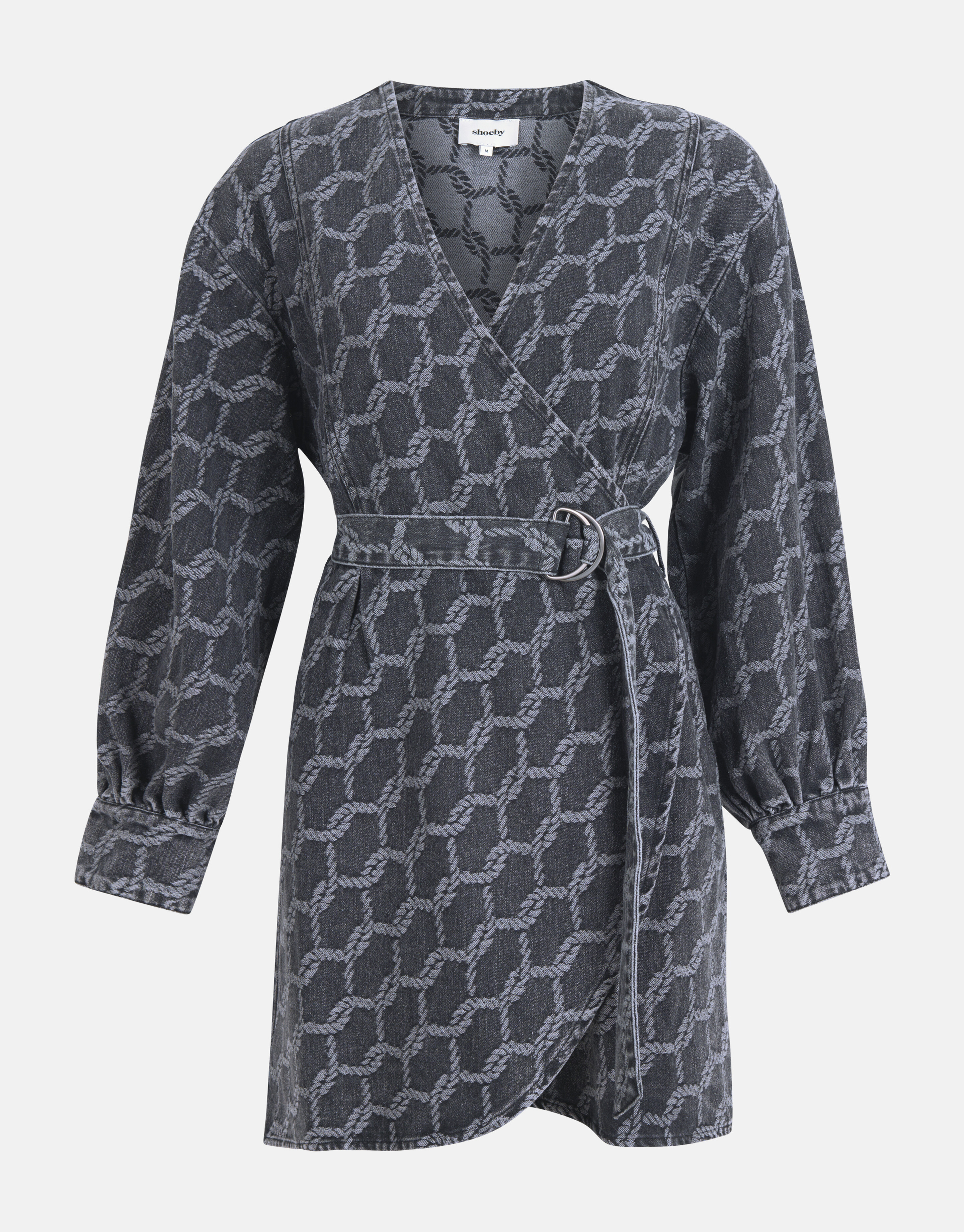 Jacquard Denim Jurk Zwart SHOEBY WOMEN