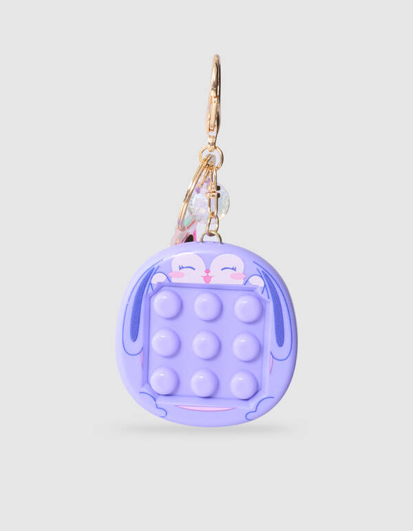 Press Konijn Sleutelhanger Paars SHOEBY ACCESSOIRES
