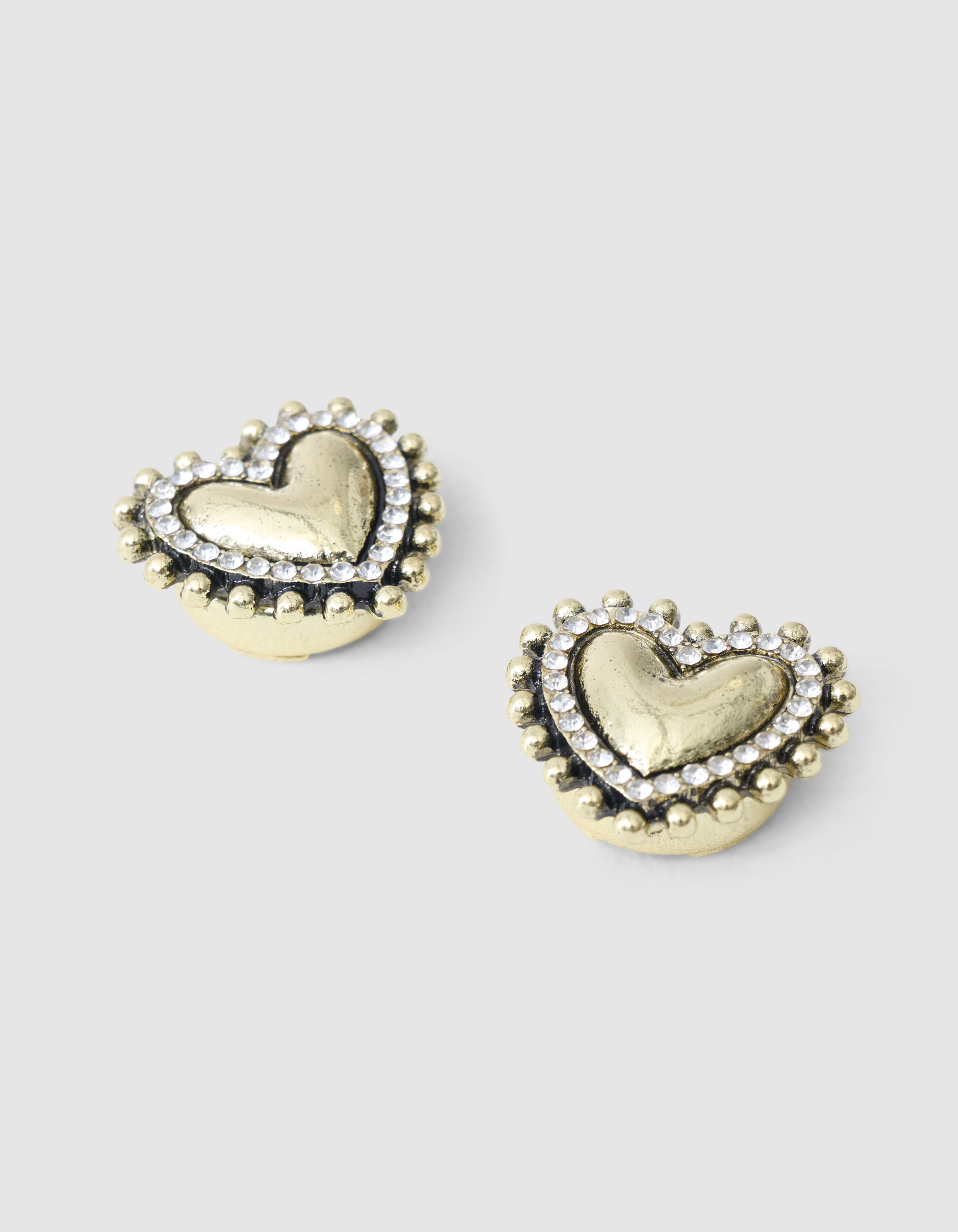 Heart Button Clip Goud SHOEBY ACCESSOIRES