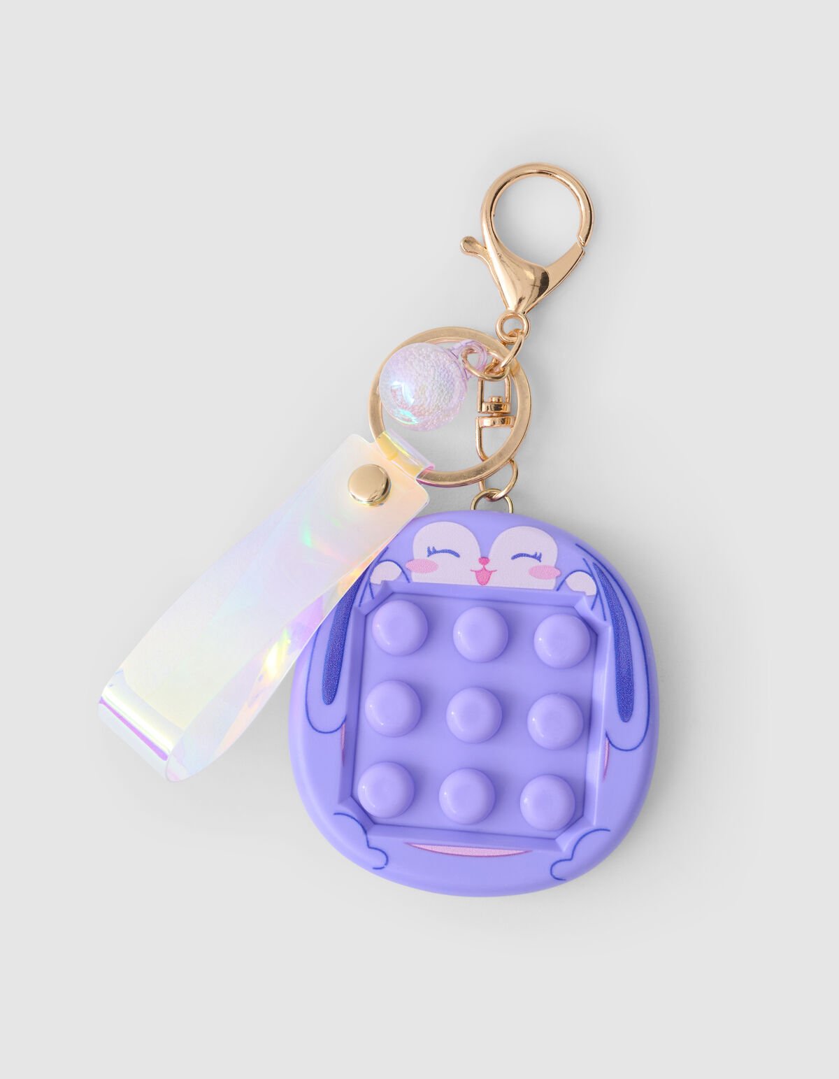 Press Konijn Sleutelhanger Paars SHOEBY ACCESSOIRES