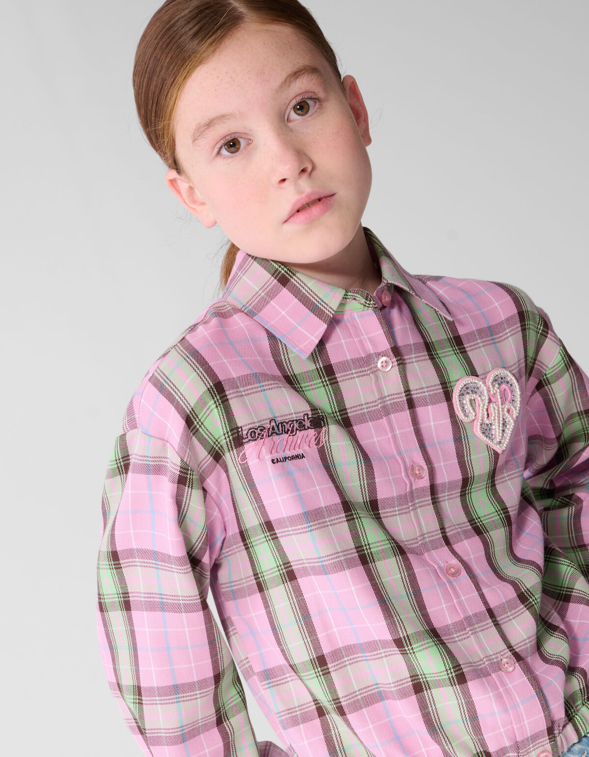Cropped Ruiten Blouse Lichtroze SHOEBY GIRLS