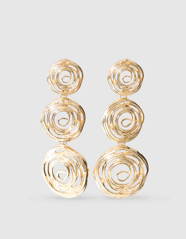 Round Swirl Oorbellen Goud SHOEBY ACCESSOIRES