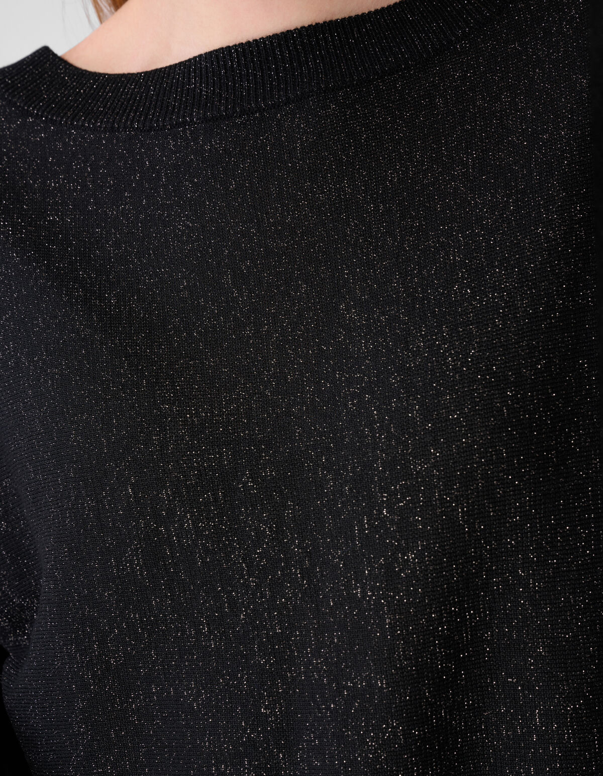 Glitter Vleermuis Trui Zwart SHOEBY WOMEN