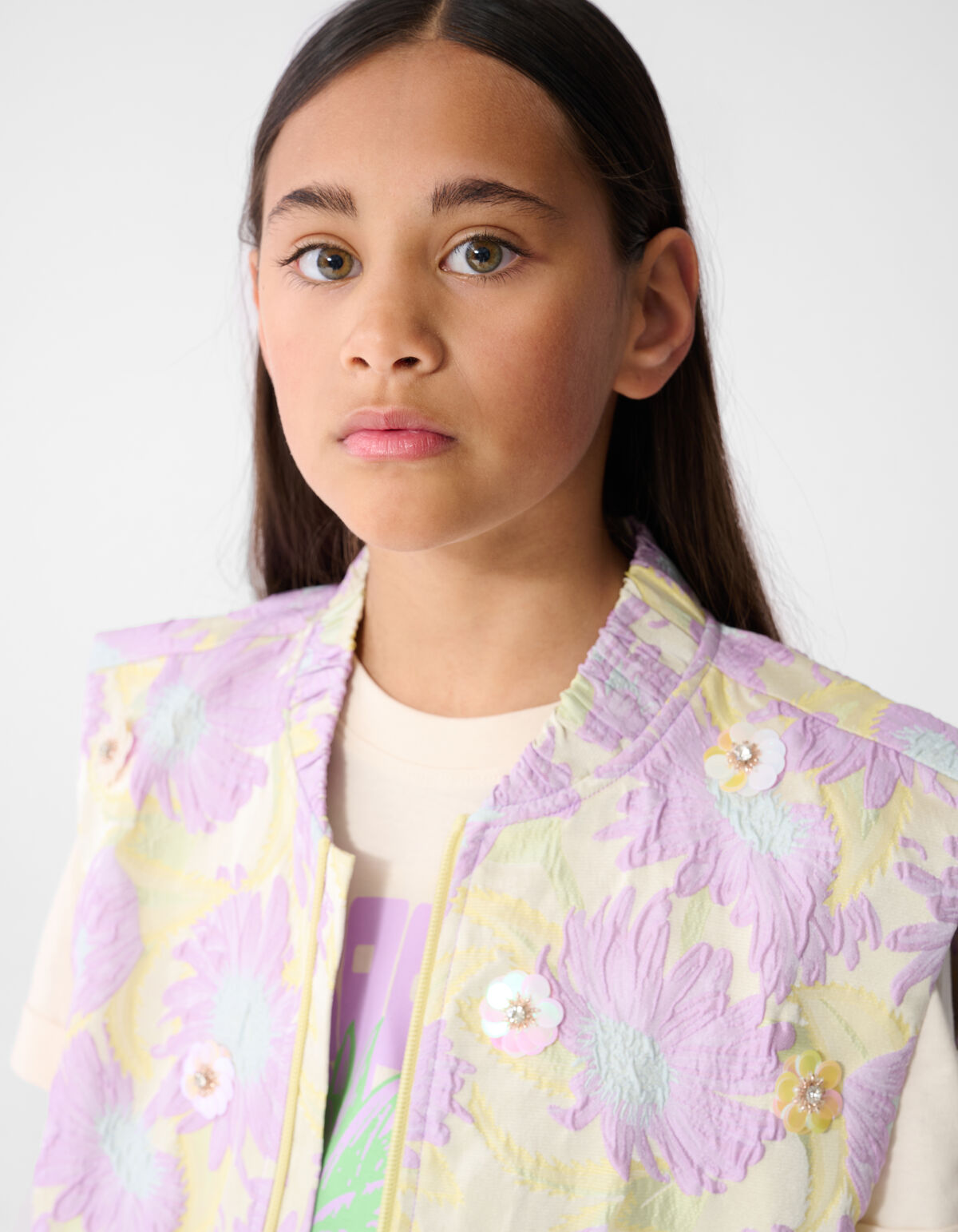 Embellished Bomber Gilet Lichtpaars SHOEBY GIRLS