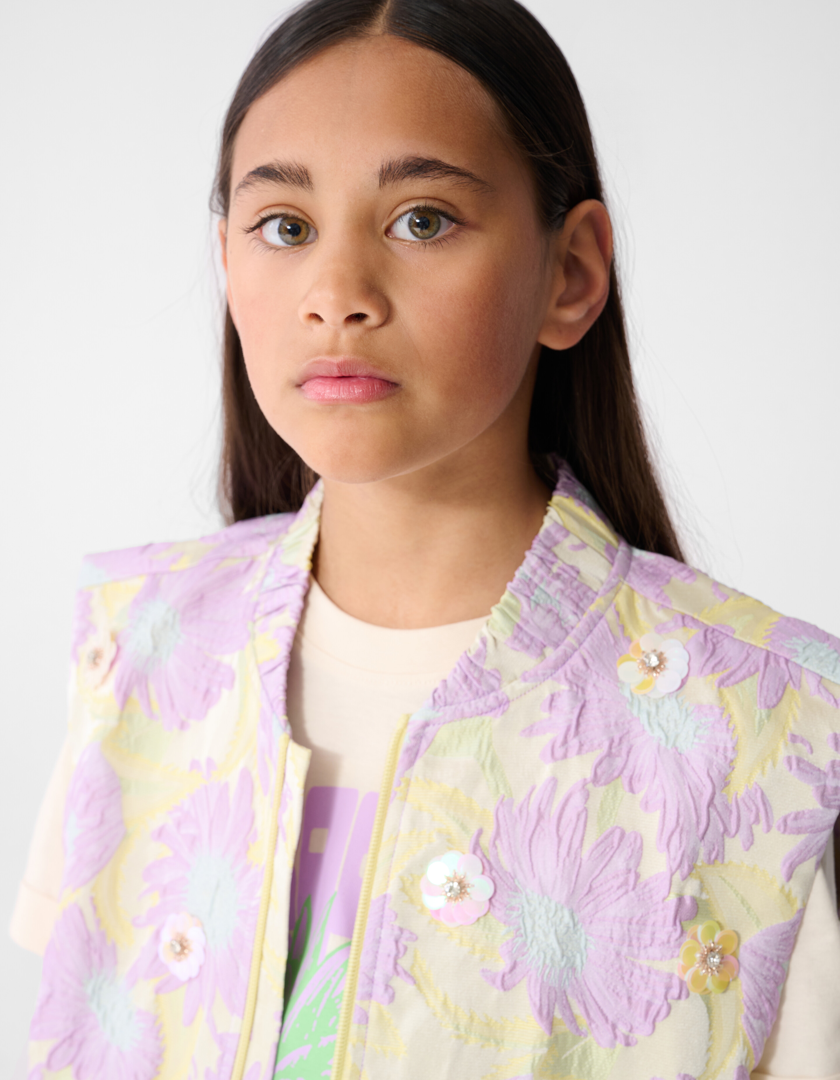 Embellished Bomber Gilet Lichtpaars SHOEBY GIRLS