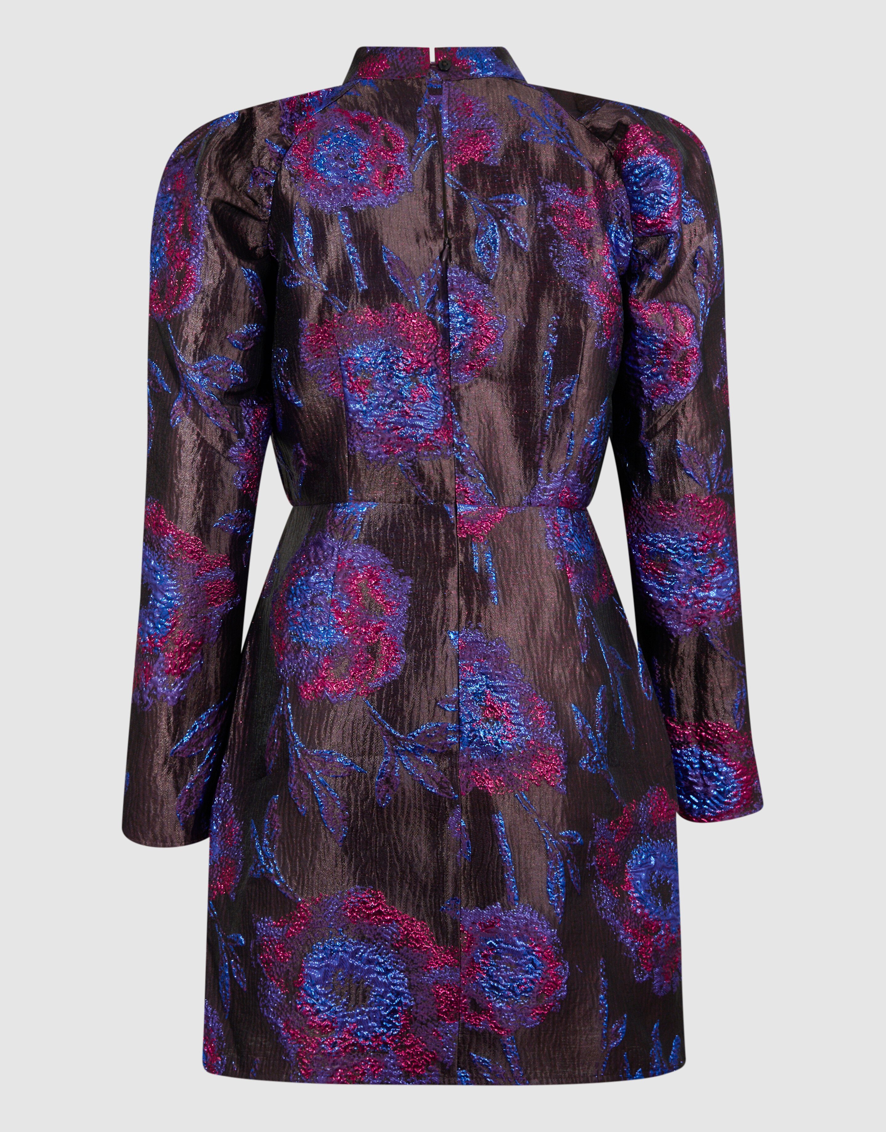 Jacquard Mini Jurk Paars/Zwart SHOEBY WOMEN