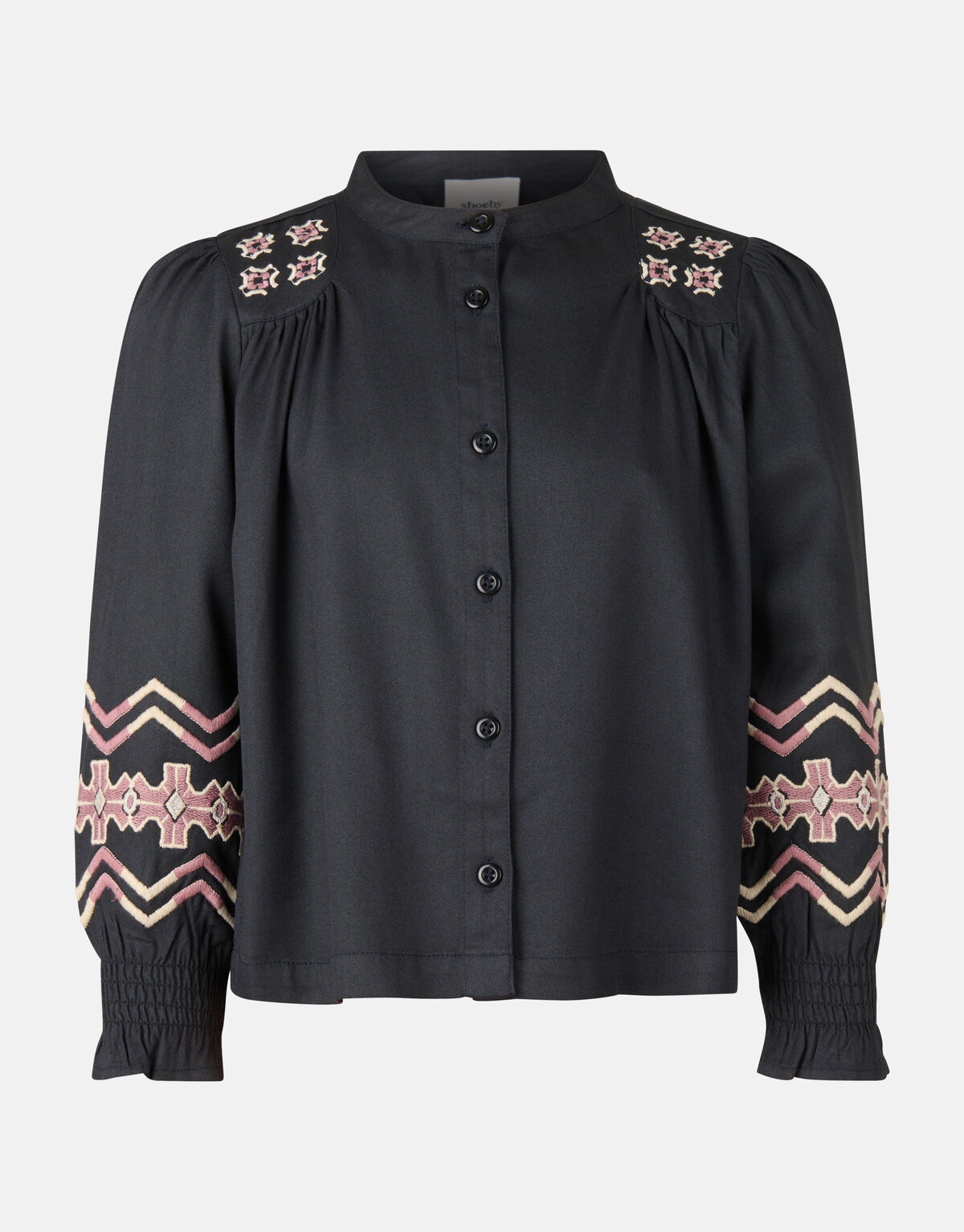 Embroidery Blouse Donkergrijs SHOEBY GIRLS