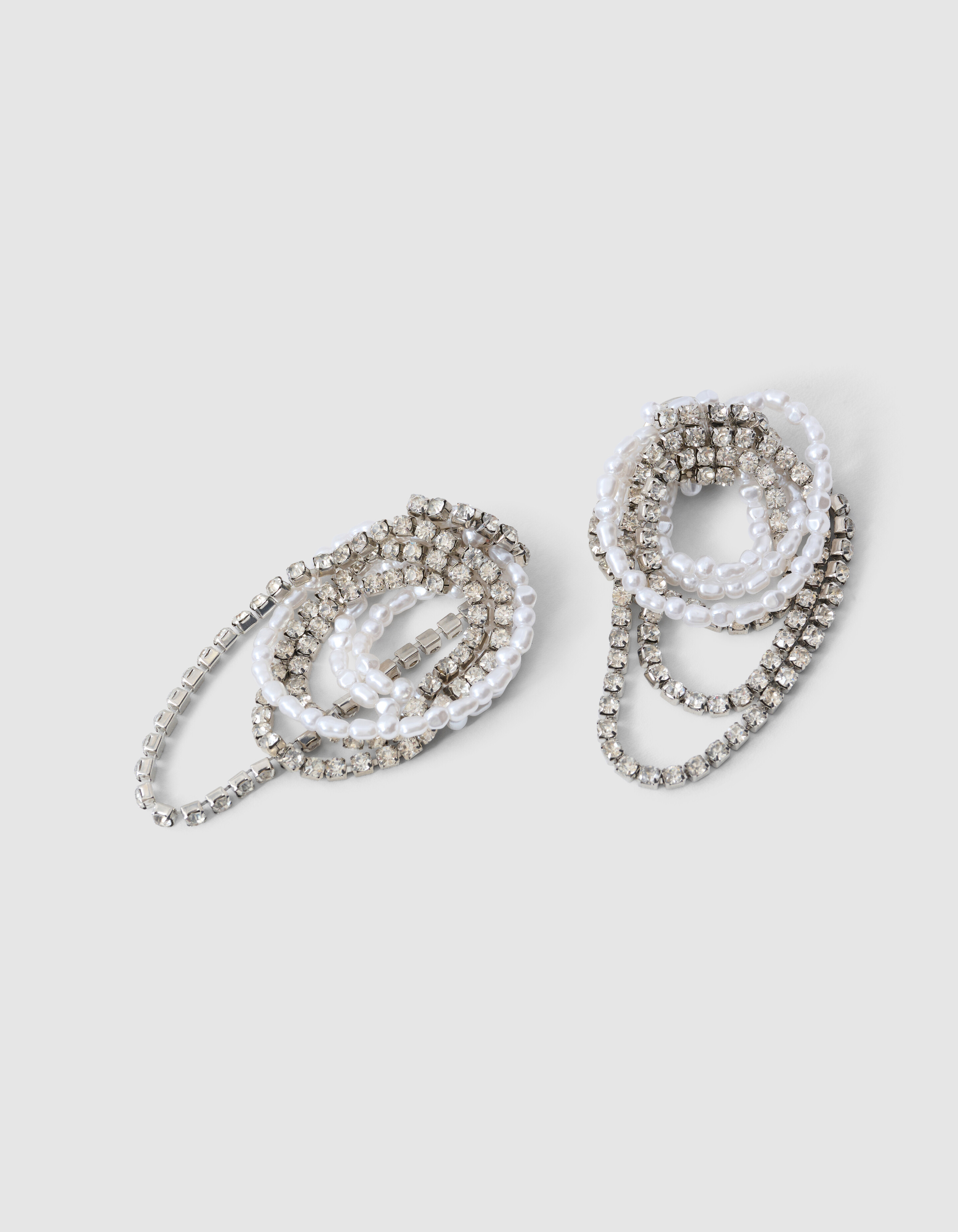 Mix Parel/Strass Oorbellen Zilver SHOEBY ACCESSOIRES