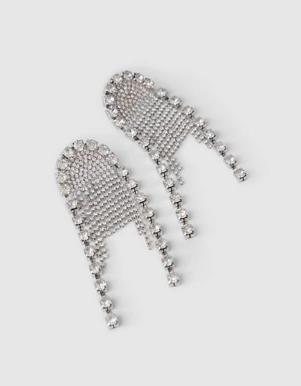 Multi Strass Oorbellen Zilver SHOEBY ACCESSOIRES