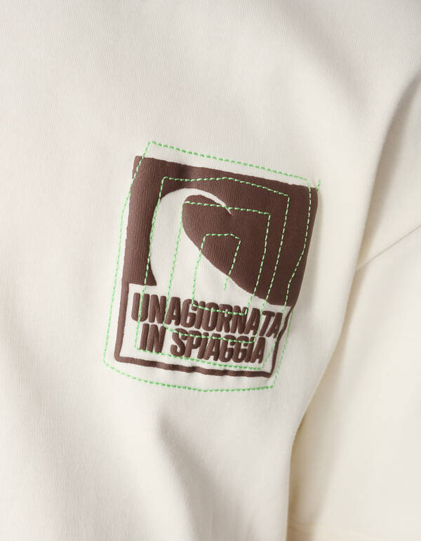 Spiaggia Artwork T-shirt Gebroken Wit SHOEBY BOYS