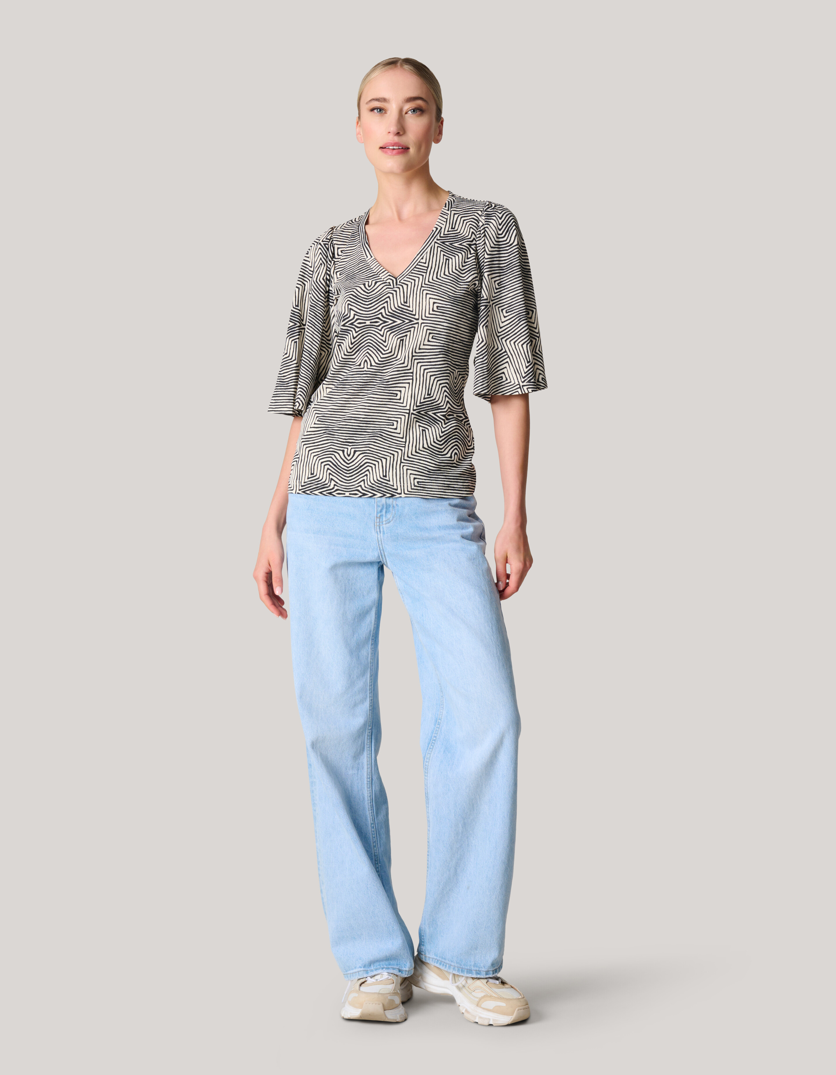 Rib Jersey Ruffle Top SHOEBY WOMEN