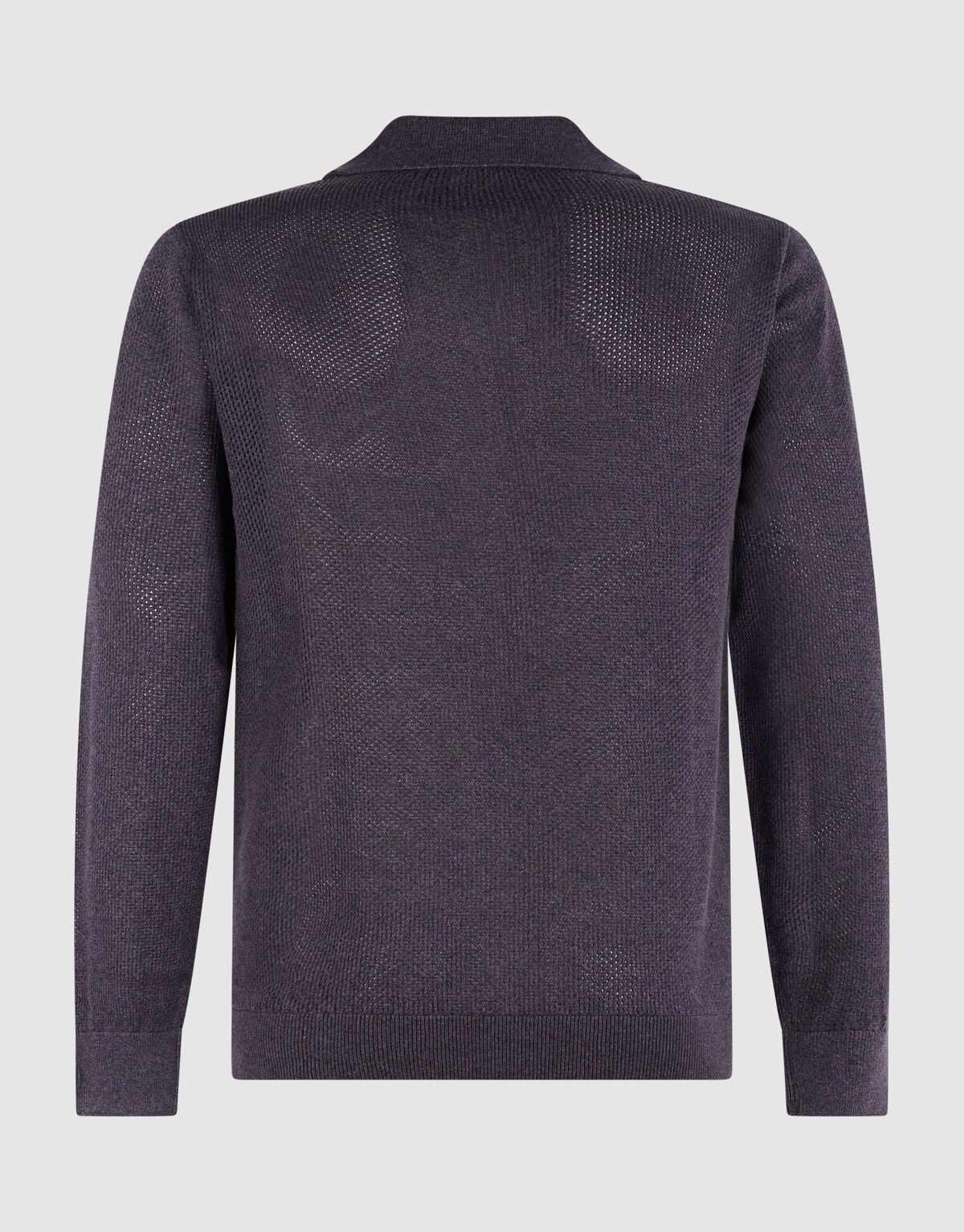 Longsleeve Knit Polo Donkerpaars SHOEBY MEN