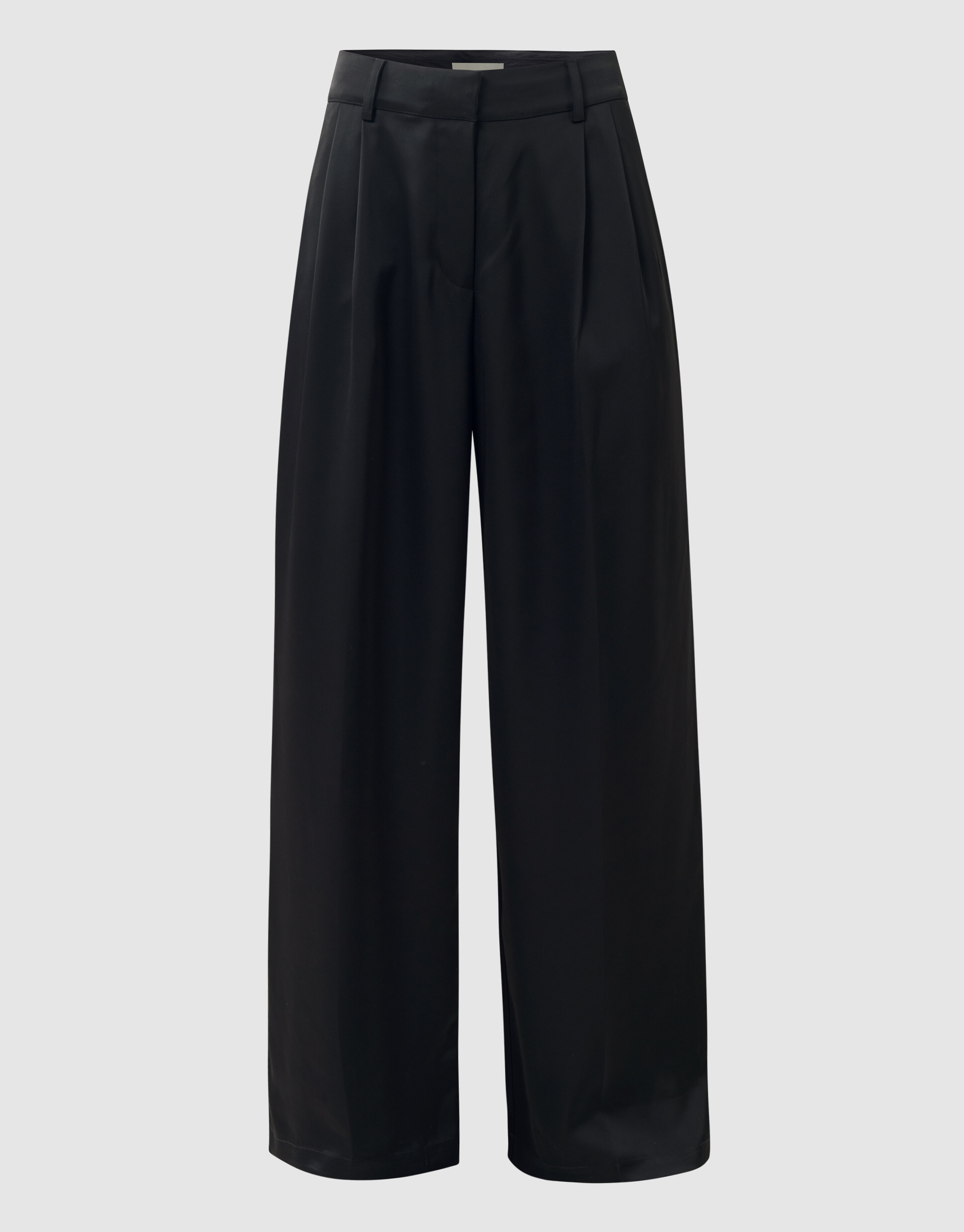 Satijnen Wide Leg Broek Zwart SHOEBY WOMEN