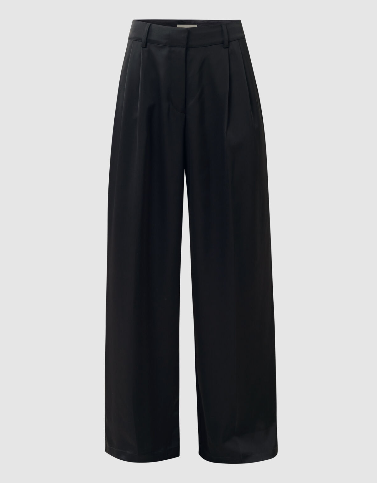 Satijnen Wide Leg Broek Zwart SHOEBY WOMEN