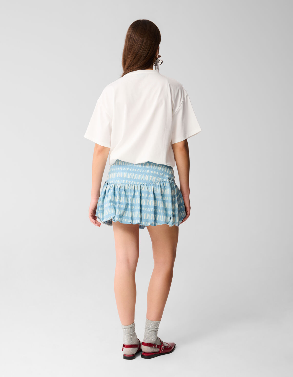 Oversized Flower T-shirt Wit By Lizzy SHOEBY WOMEN