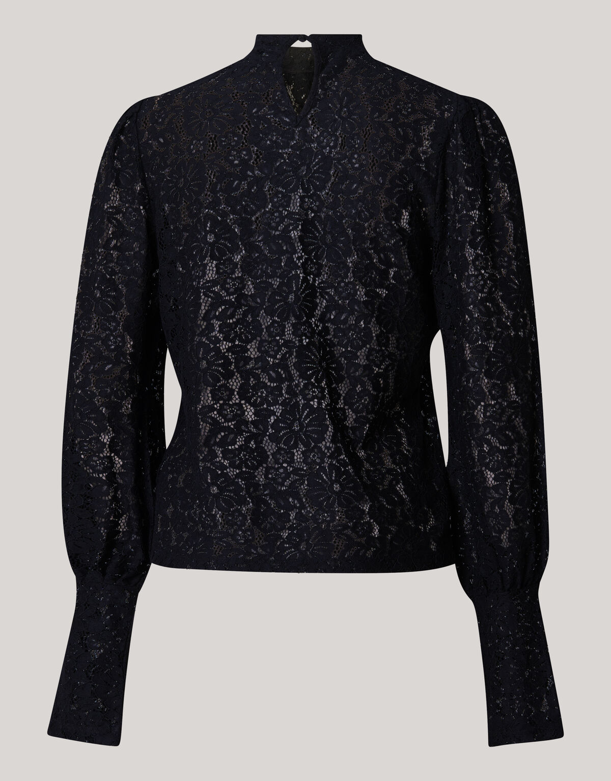 Two Tone Kanten Top Zwart SHOEBY WOMEN