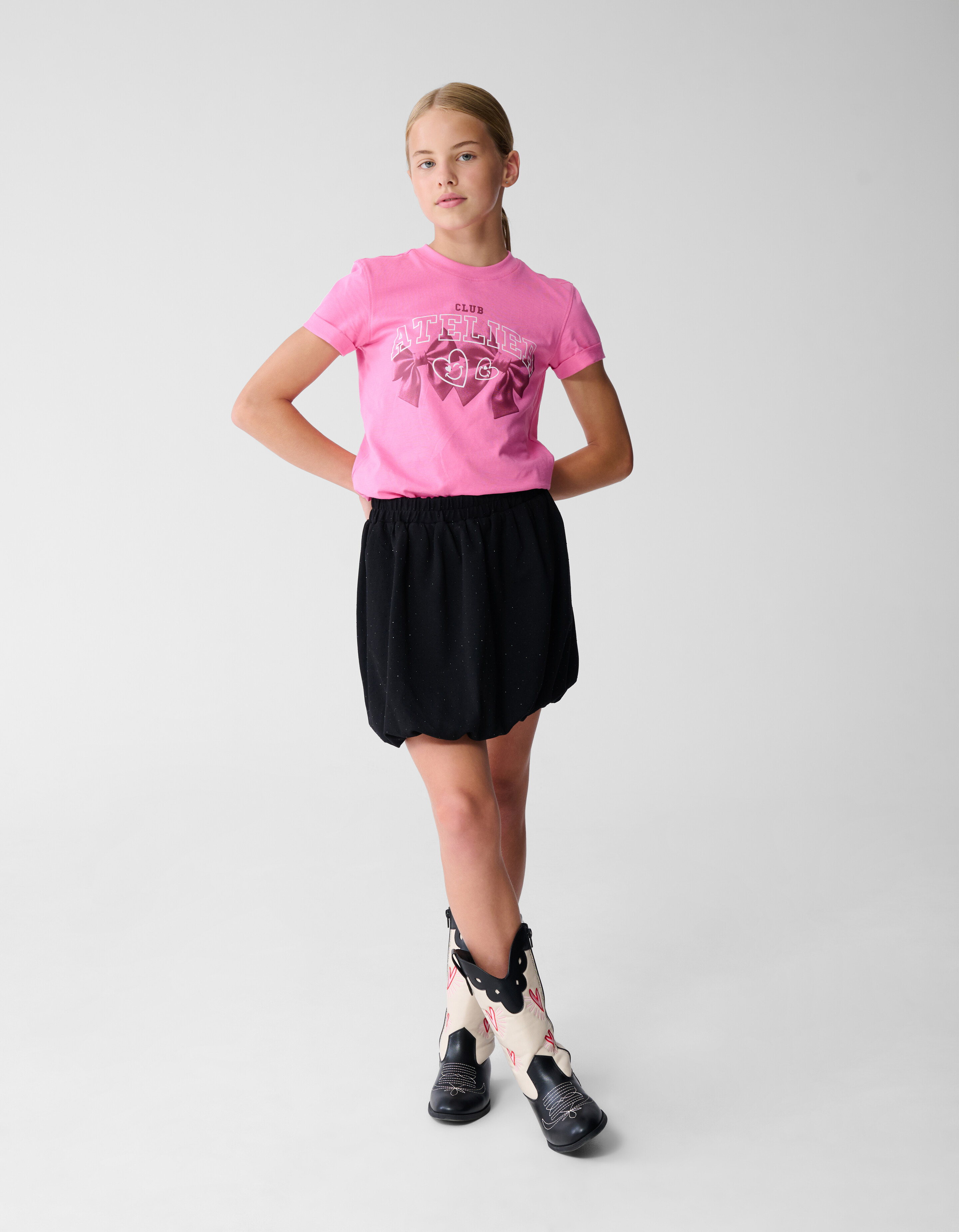 Club Atelier Artwork T-shirt Roze SHOEBY GIRLS