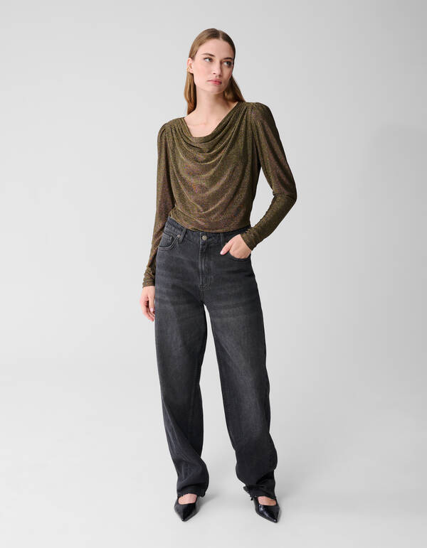 Glitter Drape Top Goud SHOEBY WOMEN