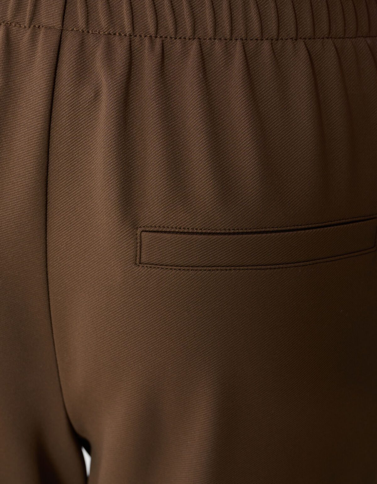 Basic Wide Leg Fit Broek Bruin SHOEBY WOMEN