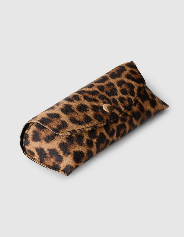 Leopard Zonnebrillen Pouch Bruin SHOEBY ACCESSOIRES
