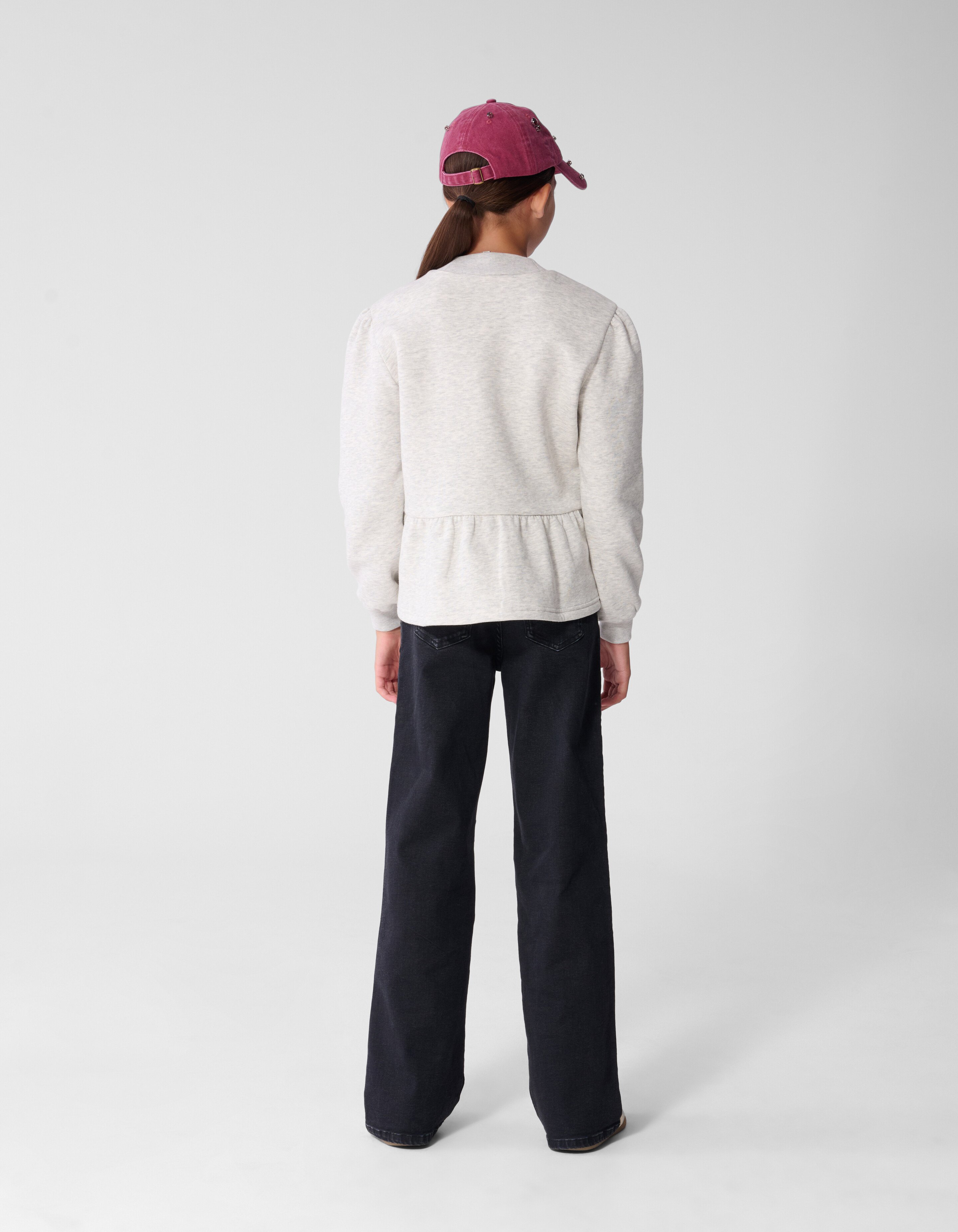 Shiny Wide Leg Fit Jeans Zwart SHOEBY GIRLS