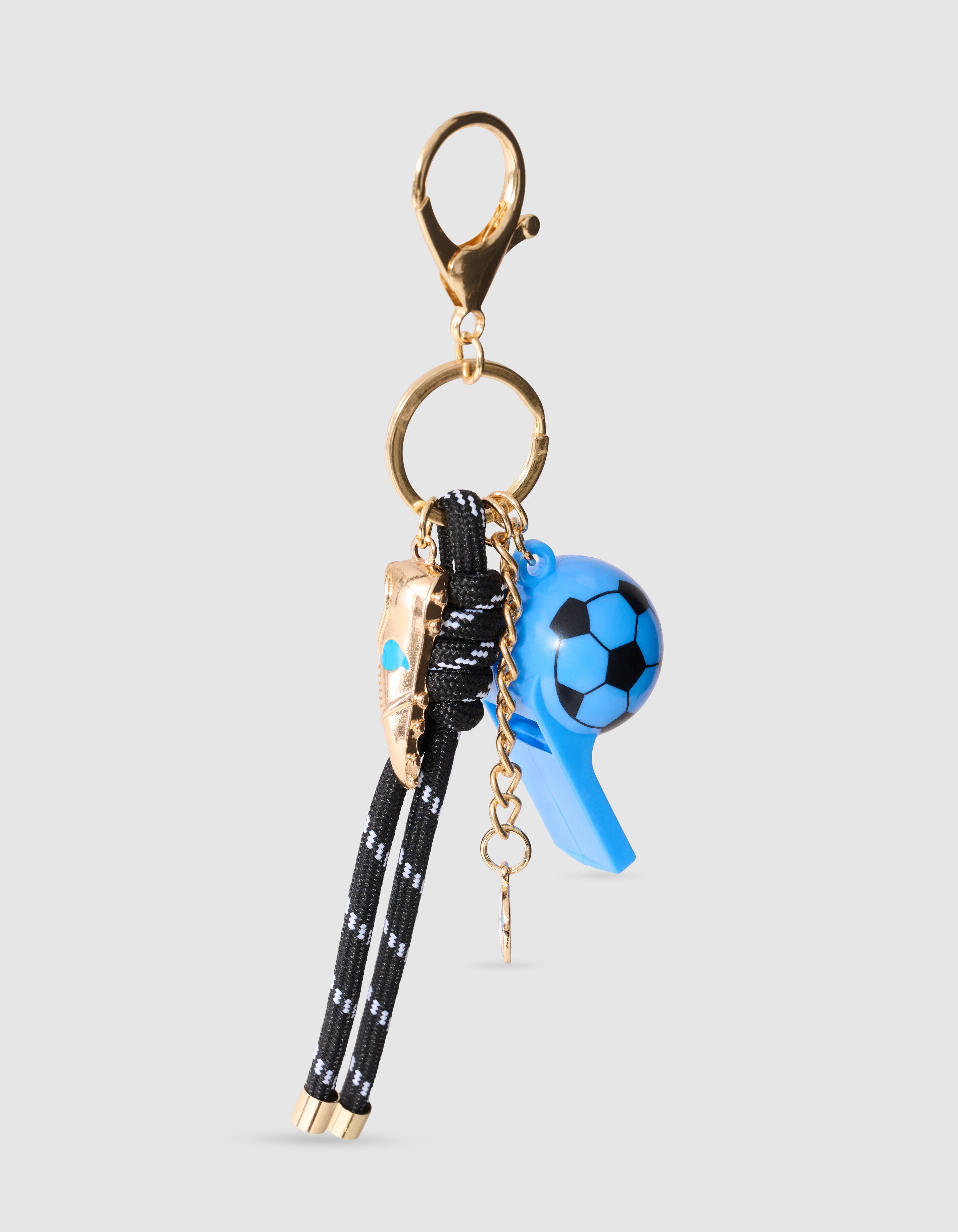 Voetbalfluitje Sleutelhanger Lichtblauw SHOEBY ACCESSOIRES