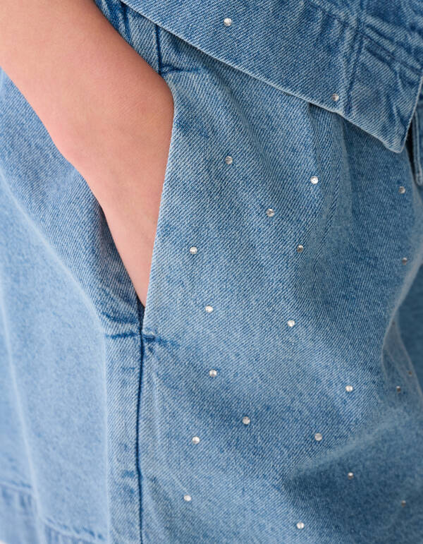 Strass Denim Short Blauw SHOEBY WOMEN