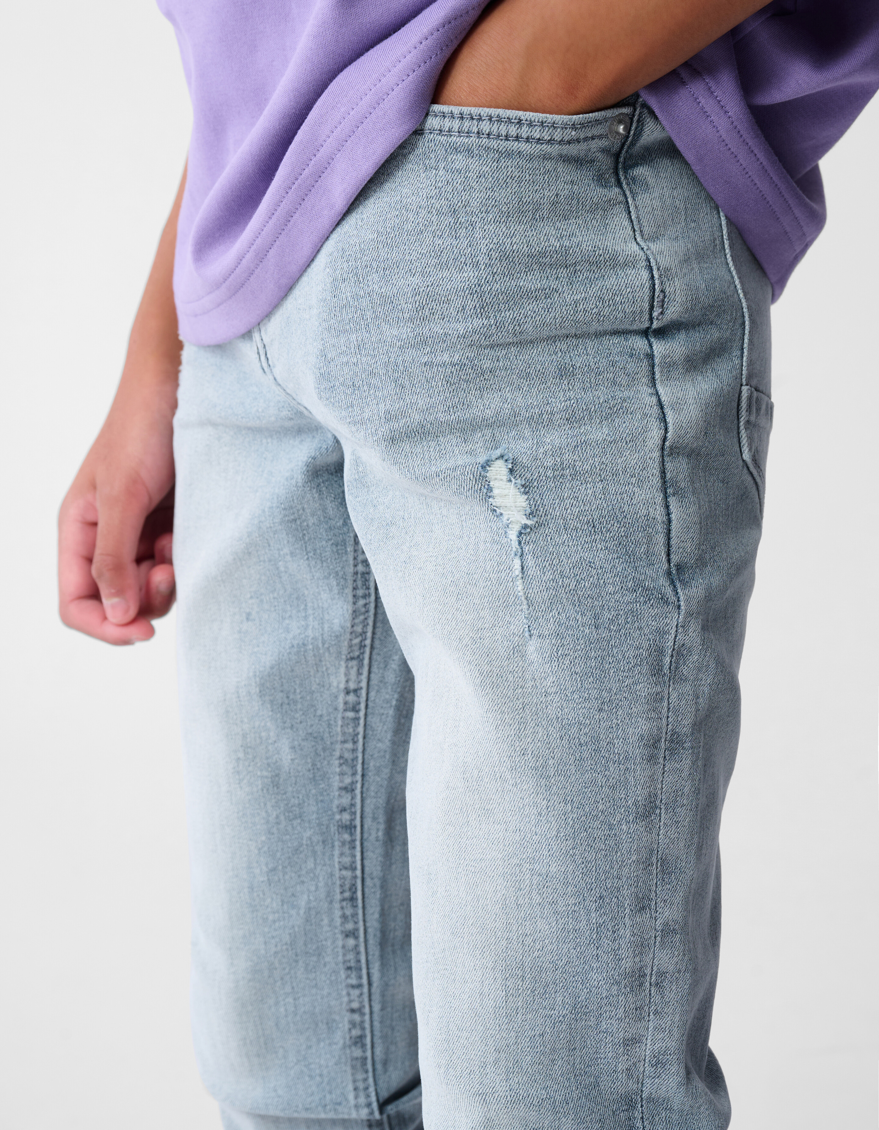 Tapered Fit Jeans Grijs SHOEBY BOYS