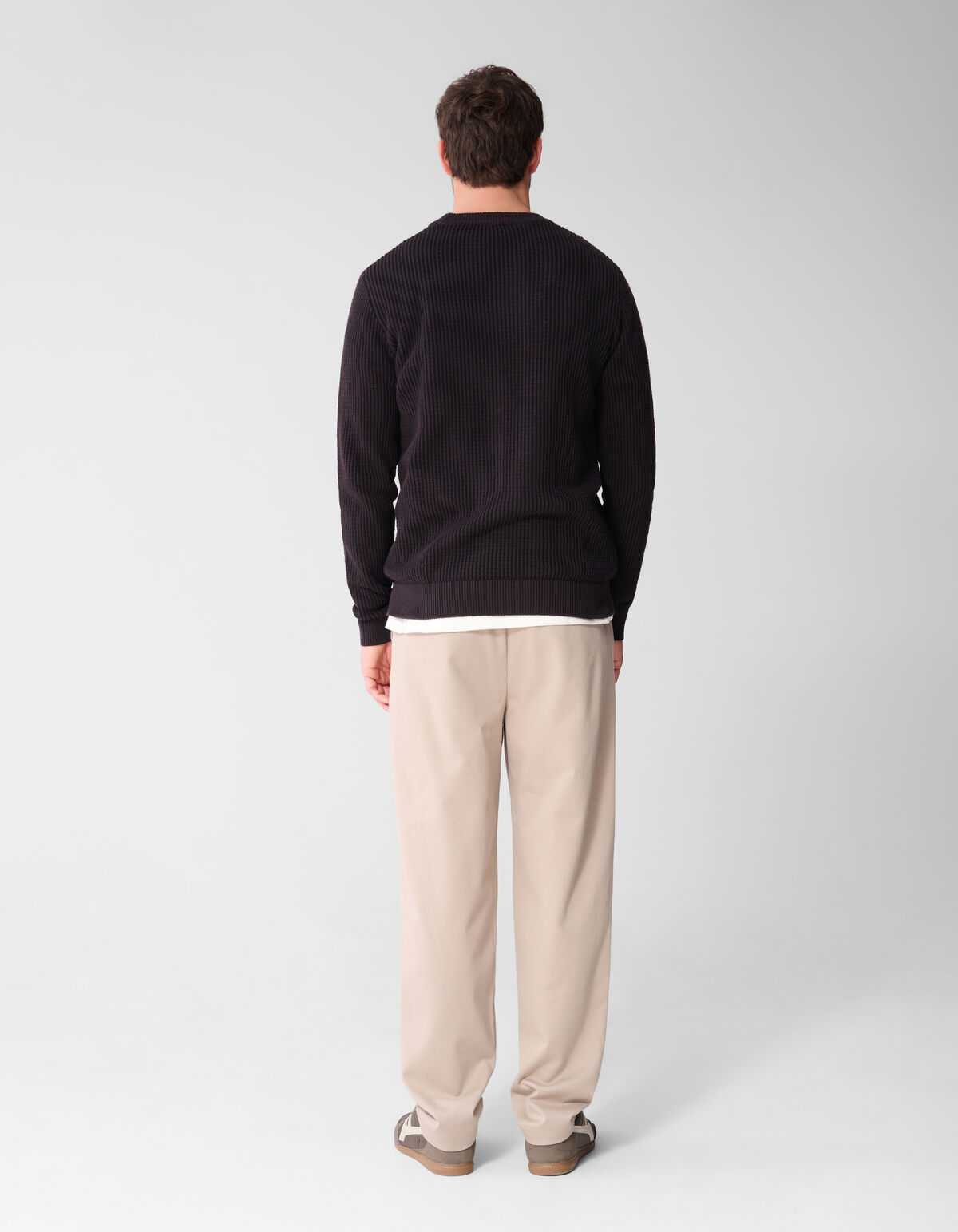 Plaited Gebreide Trui Donkerbruin SHOEBY MEN