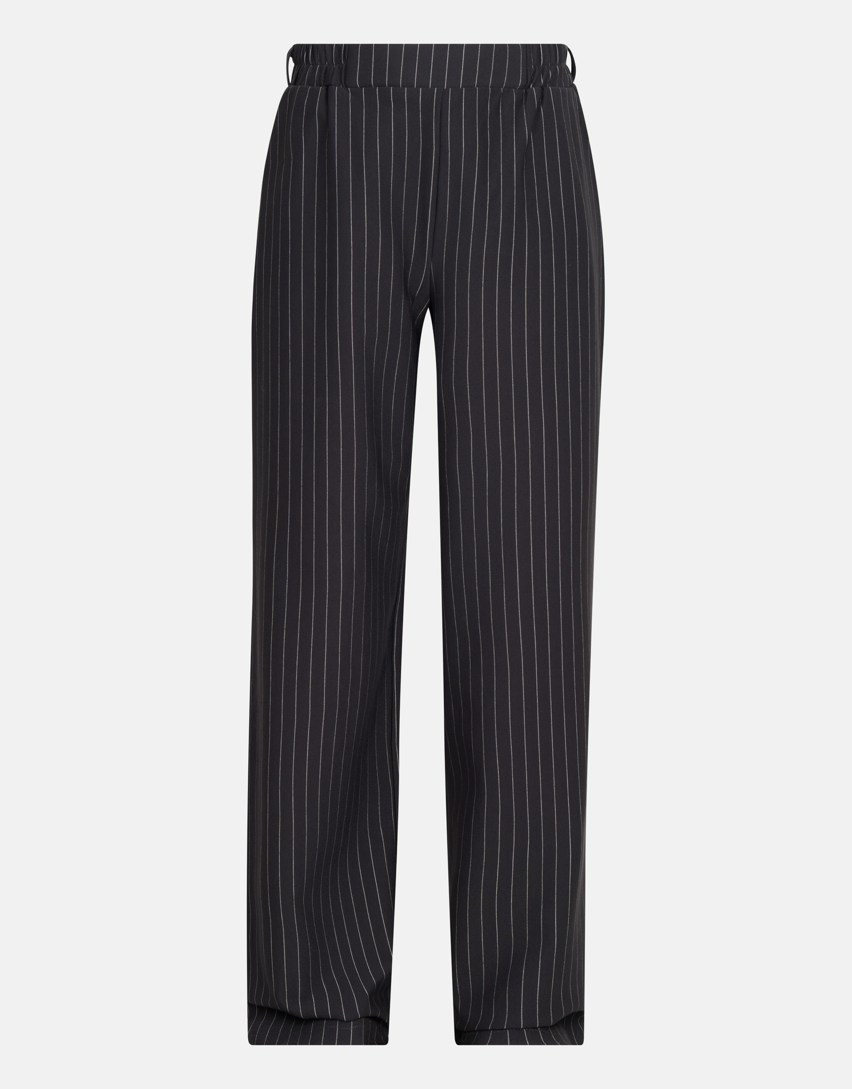 Pinstripe Wide Leg Broek Donkergrijs SHOEBY GIRLS