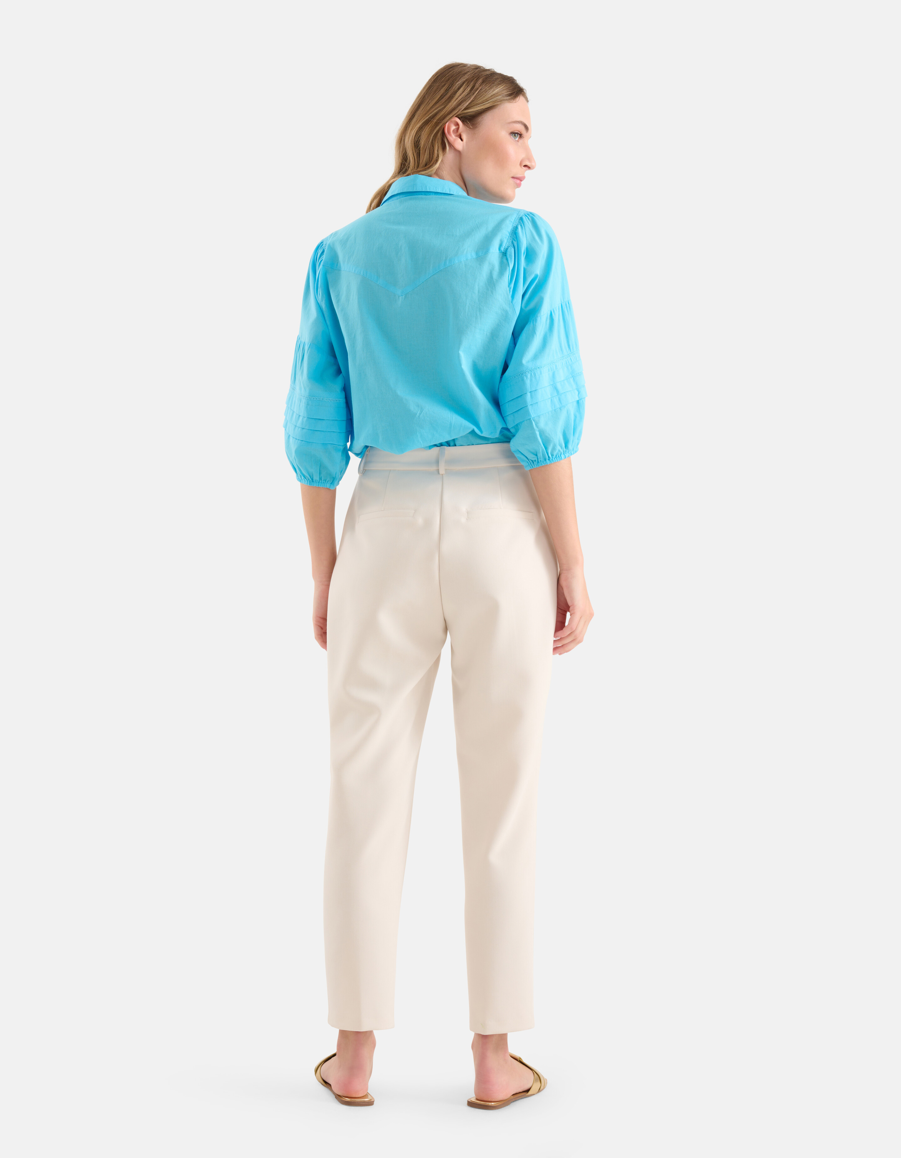 Voile Blouse Lichtblauw SHOEBY WOMEN
