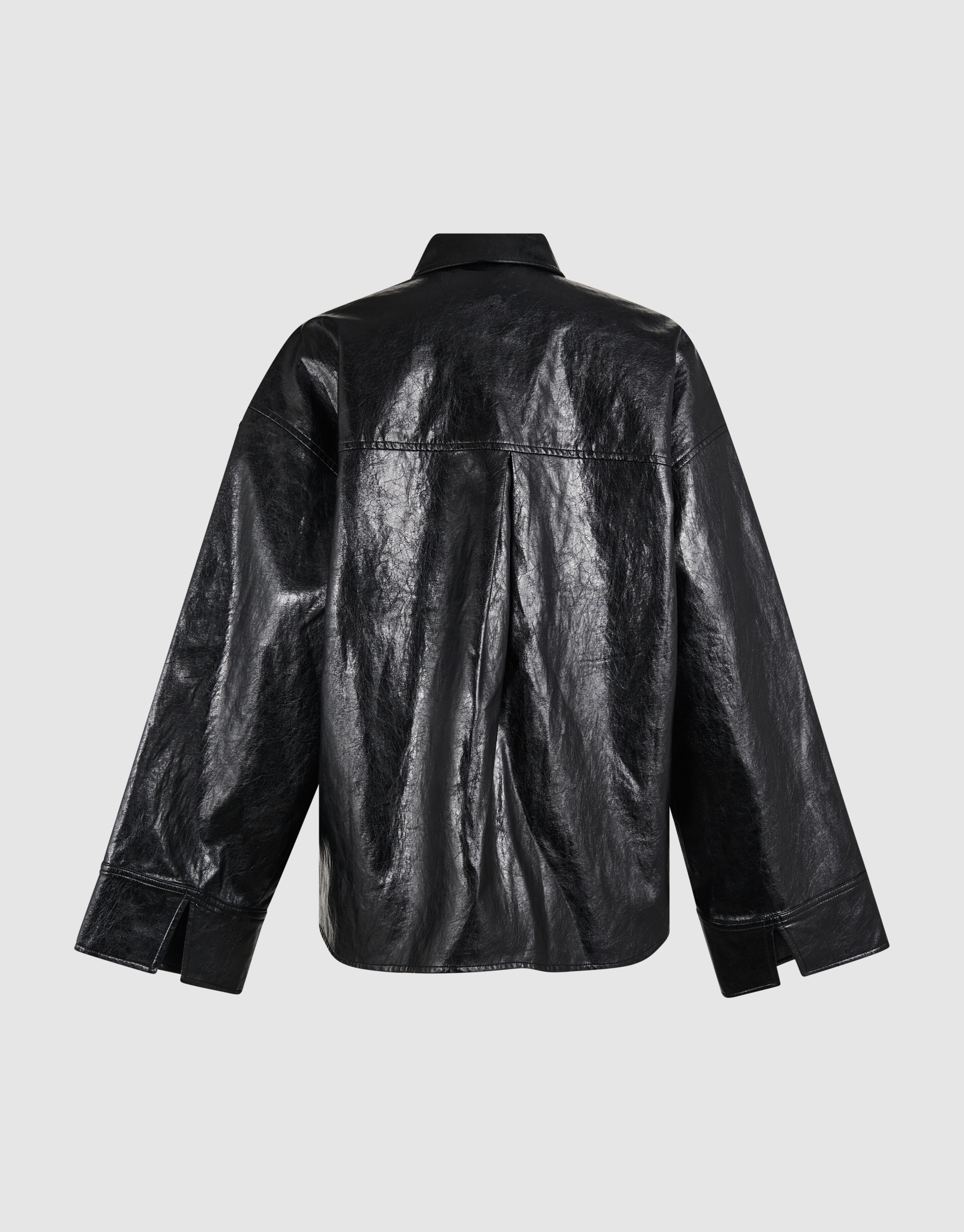 Vegan Leren Carpenter Blouse Zwart SHOEBY WOMEN