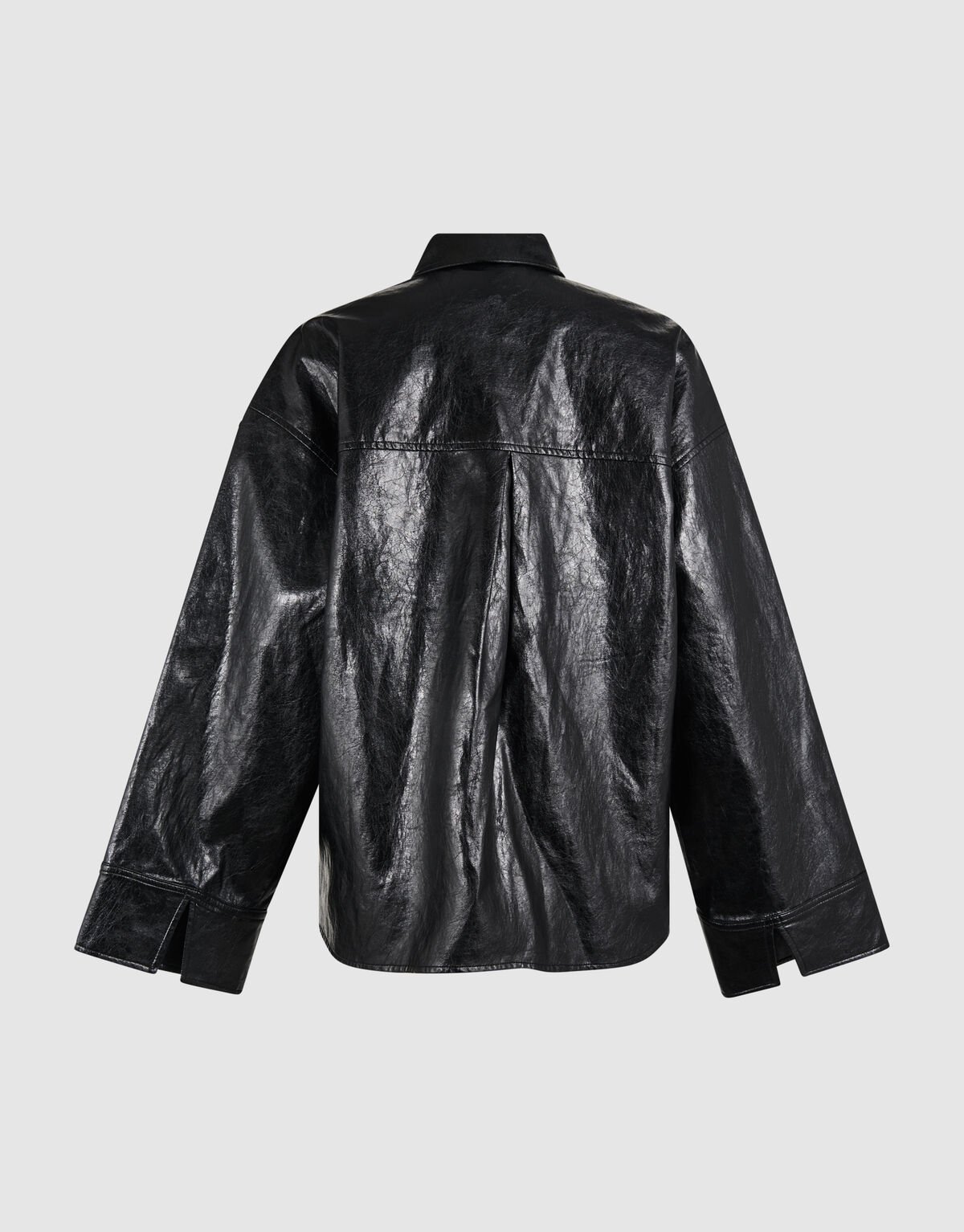 Vegan Leren Carpenter Blouse Zwart SHOEBY WOMEN