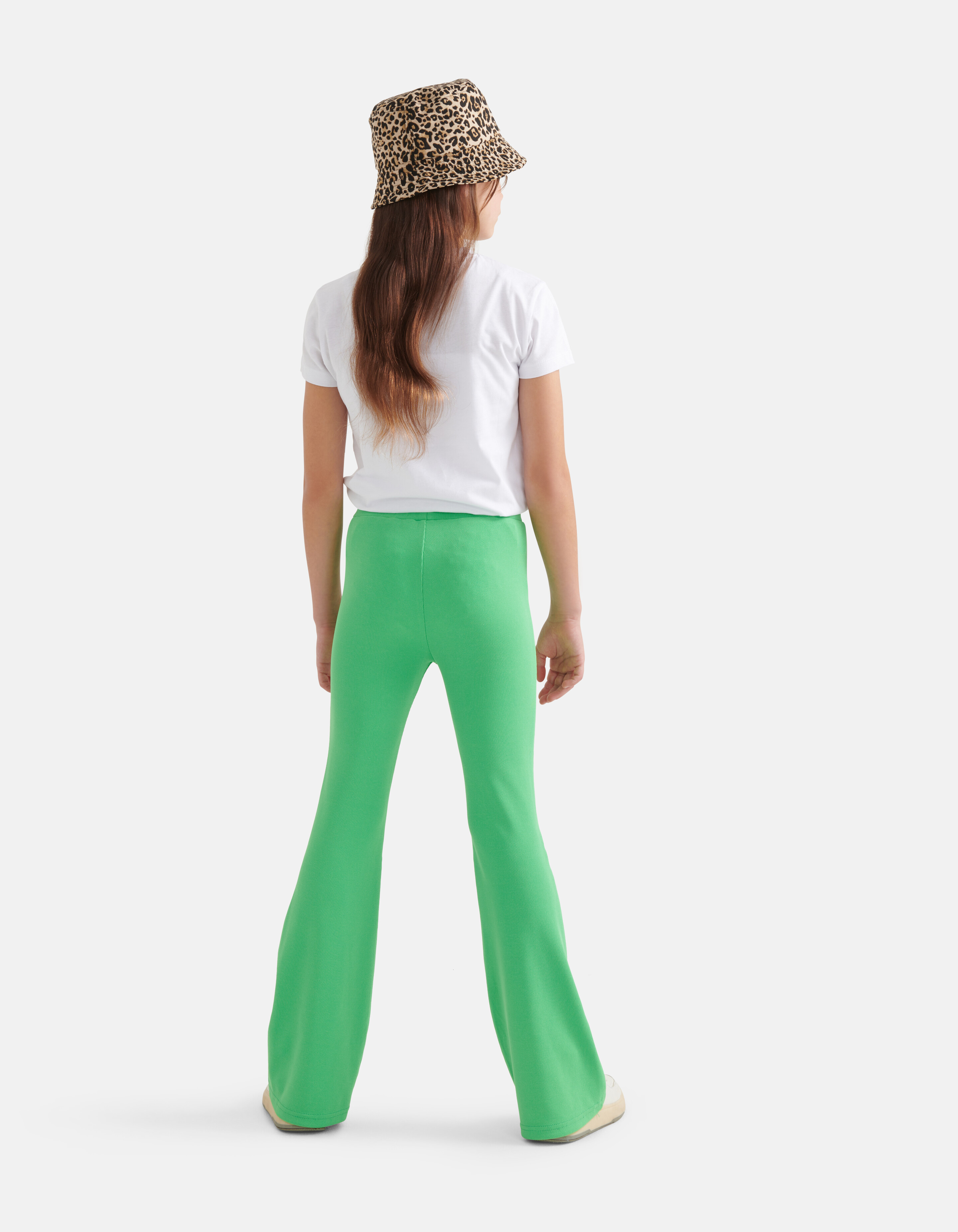 Rib Flared Legging Groen SHOEBY GIRLS