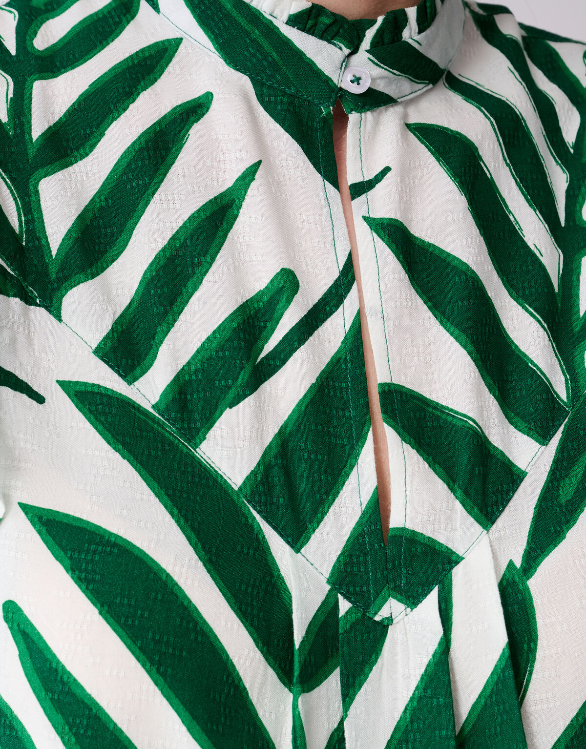 Printed Palm Top Wit SHOEBY WOMEN