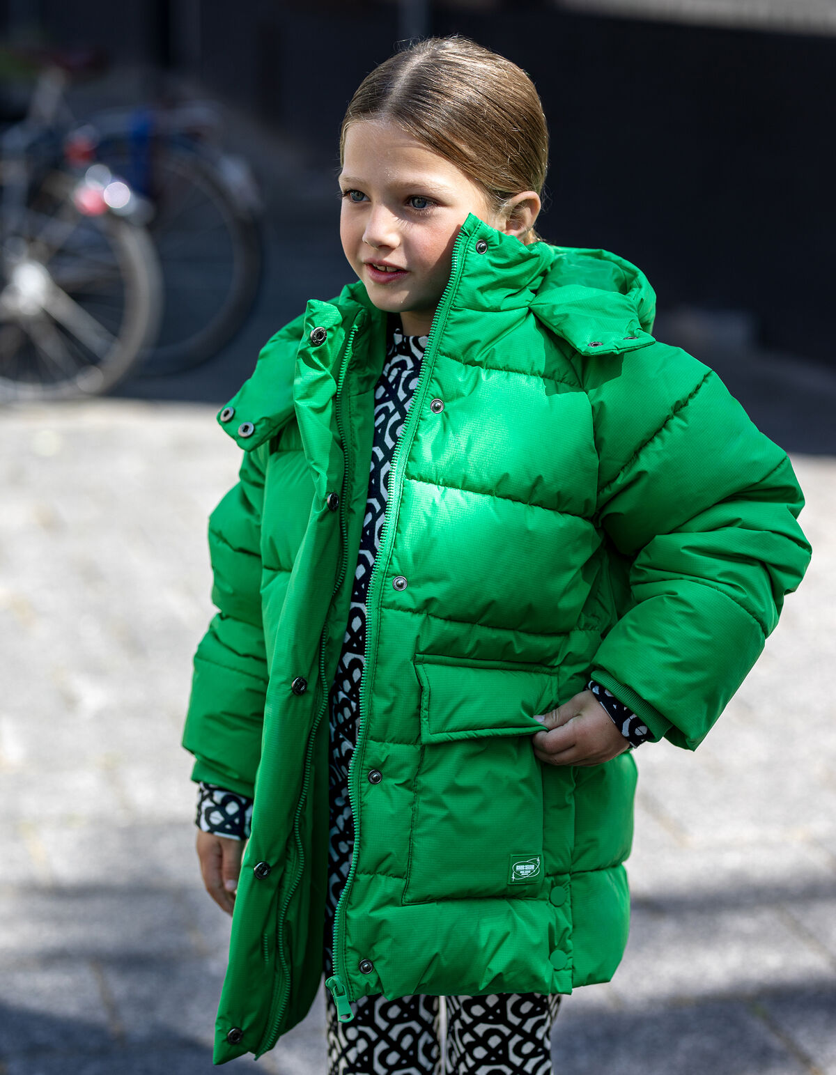 Gewatteerde Jas Groen SHOEBY GIRLS