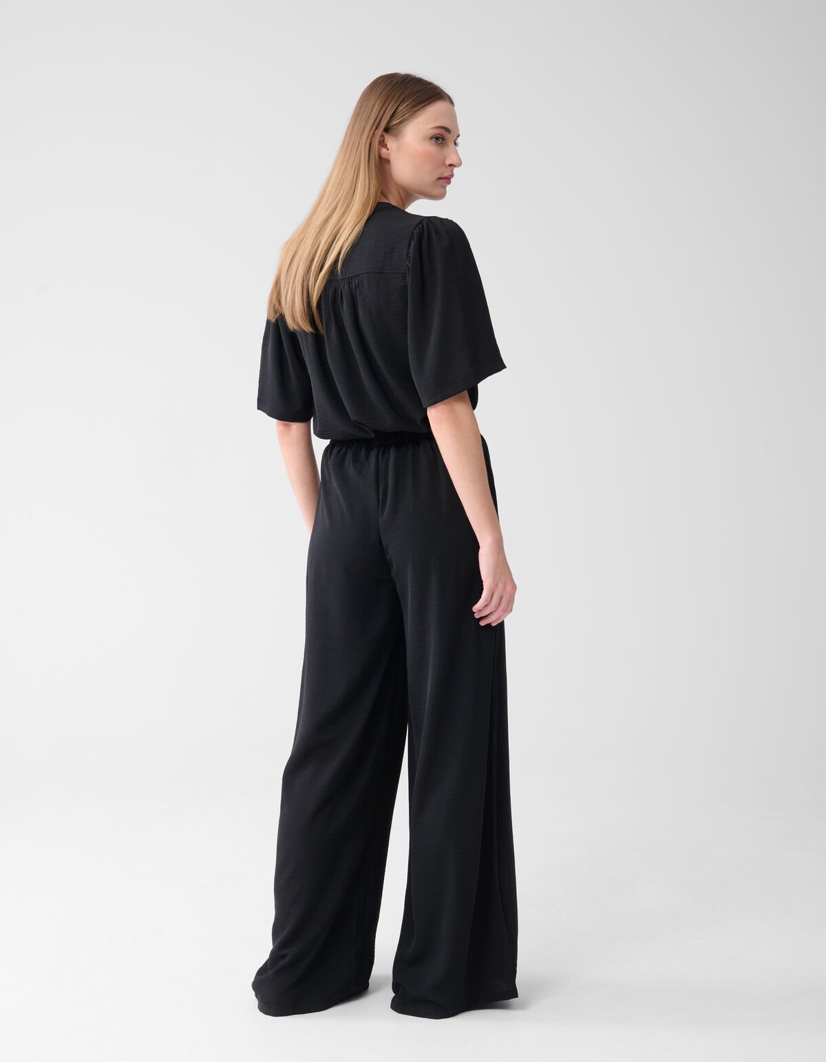 Twist Wide Leg Broek Zwart SHOEBY WOMEN