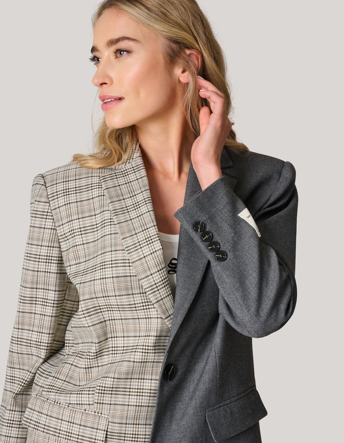 Mixed Blazer Grijs SHOEBY WOMEN