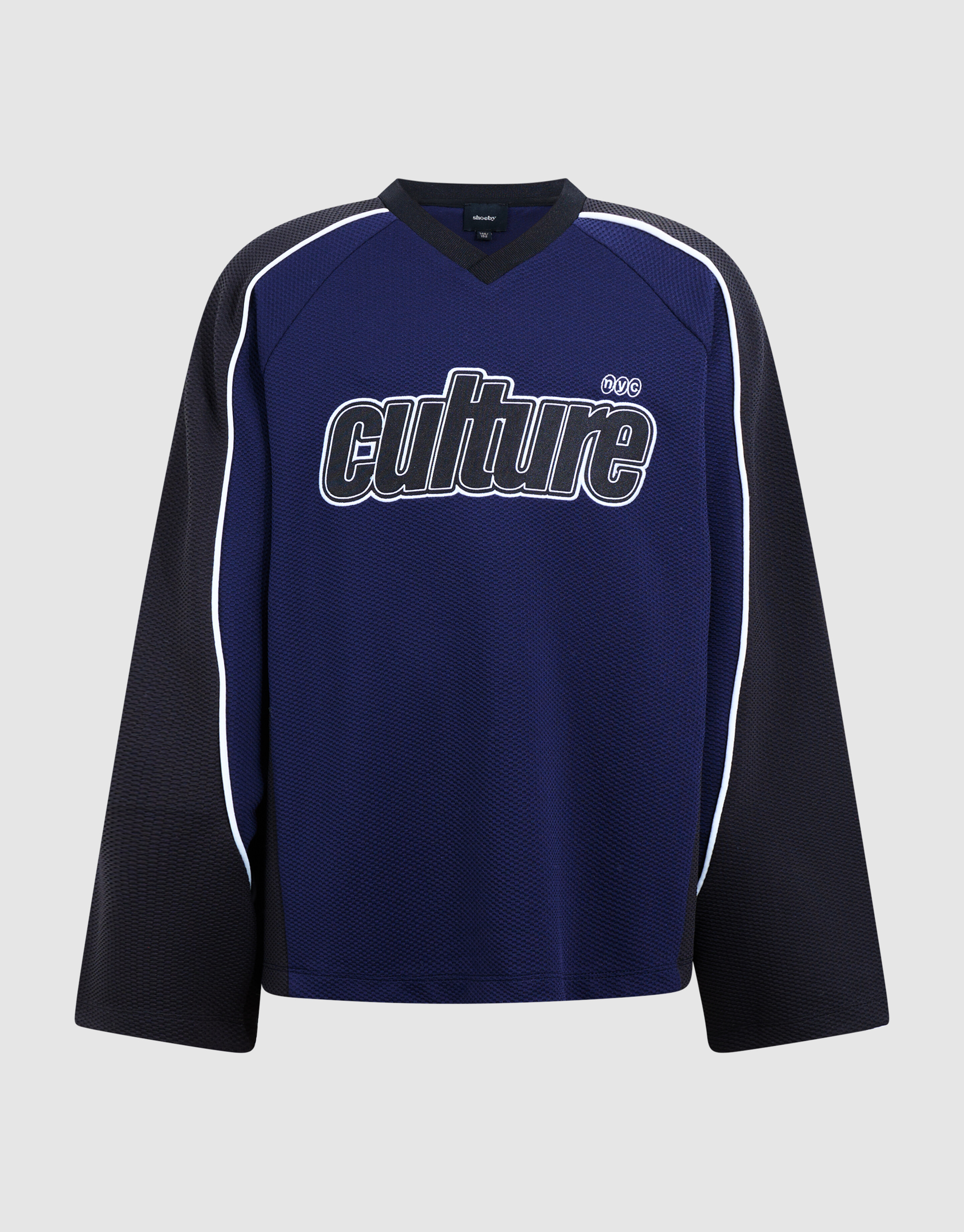 Oversized Sporty Longsleeve T-shirt Donkerblauw SHOEBY BOYS