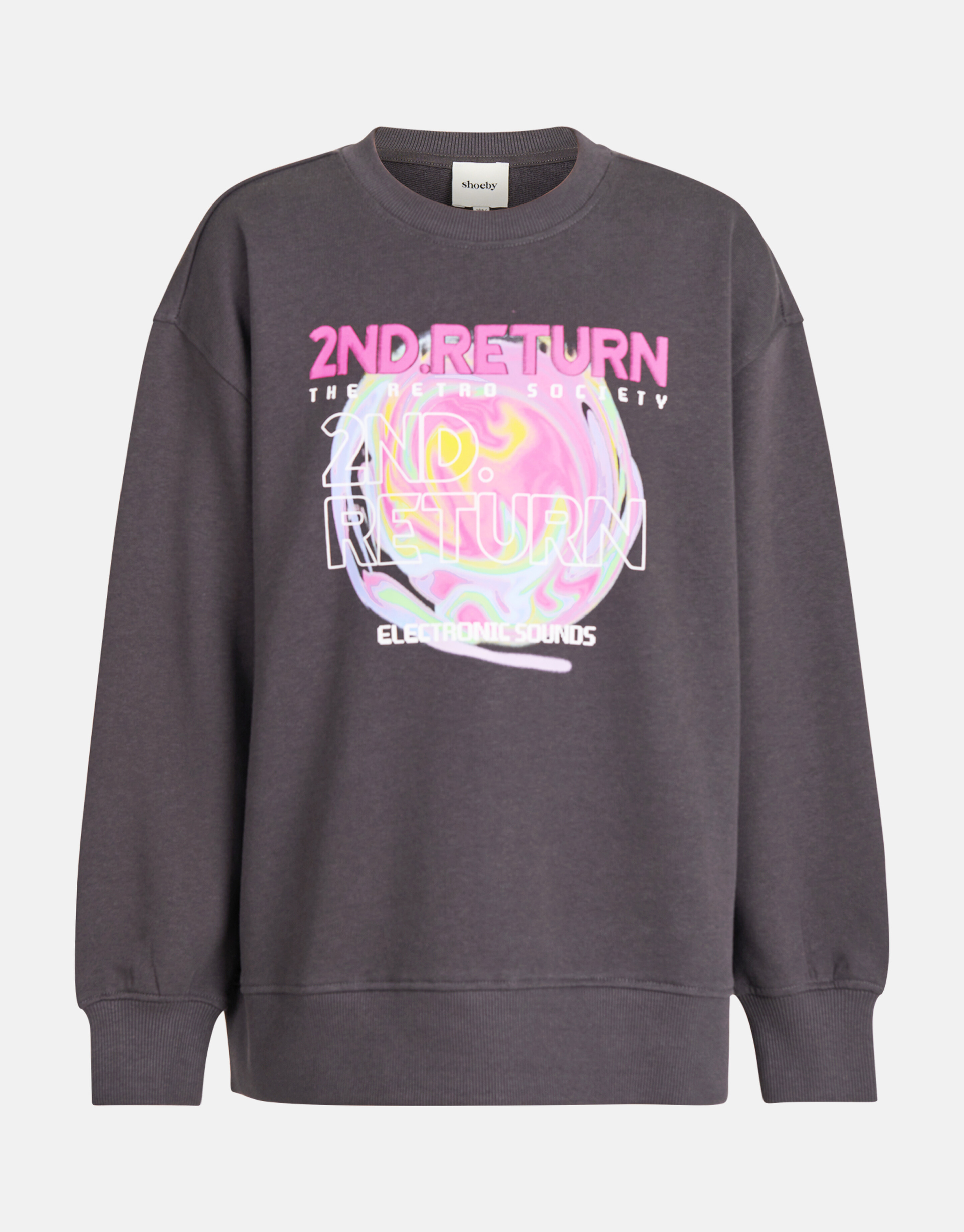 Artwork Sweater Donkergrijs SHOEBY GIRLS
