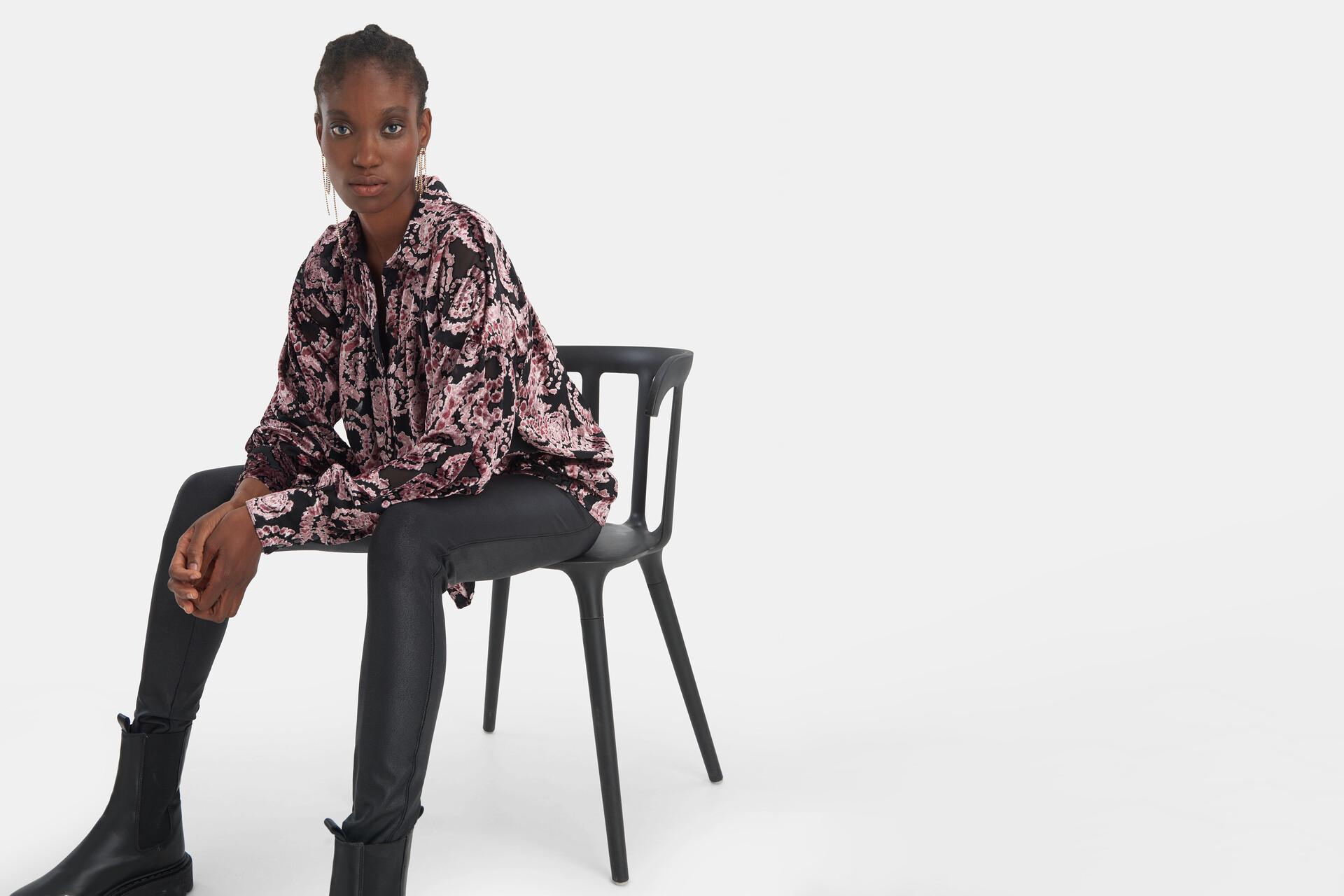 Pink Burnout Blouse