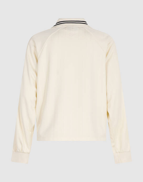 Sporty Longsleeve Top Gebroken Wit By Anna SHOEBY WOMEN