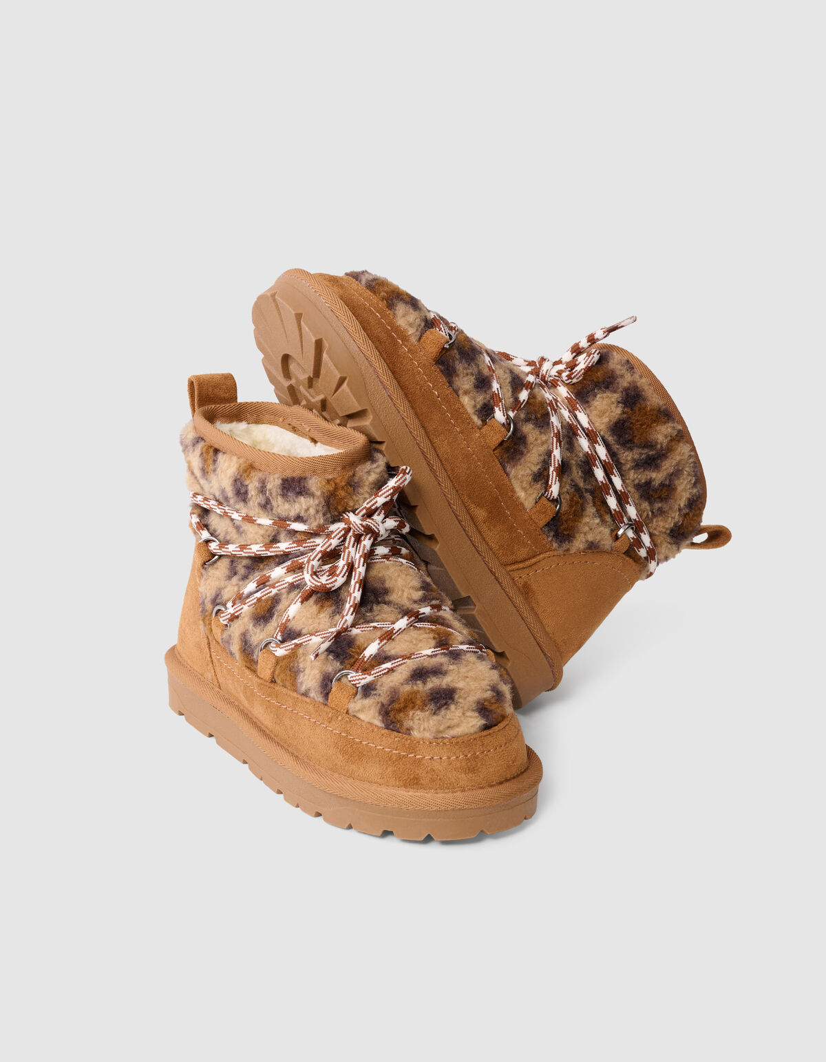 Leopard Korte Laarzen Bruin SHOEBY SHOES