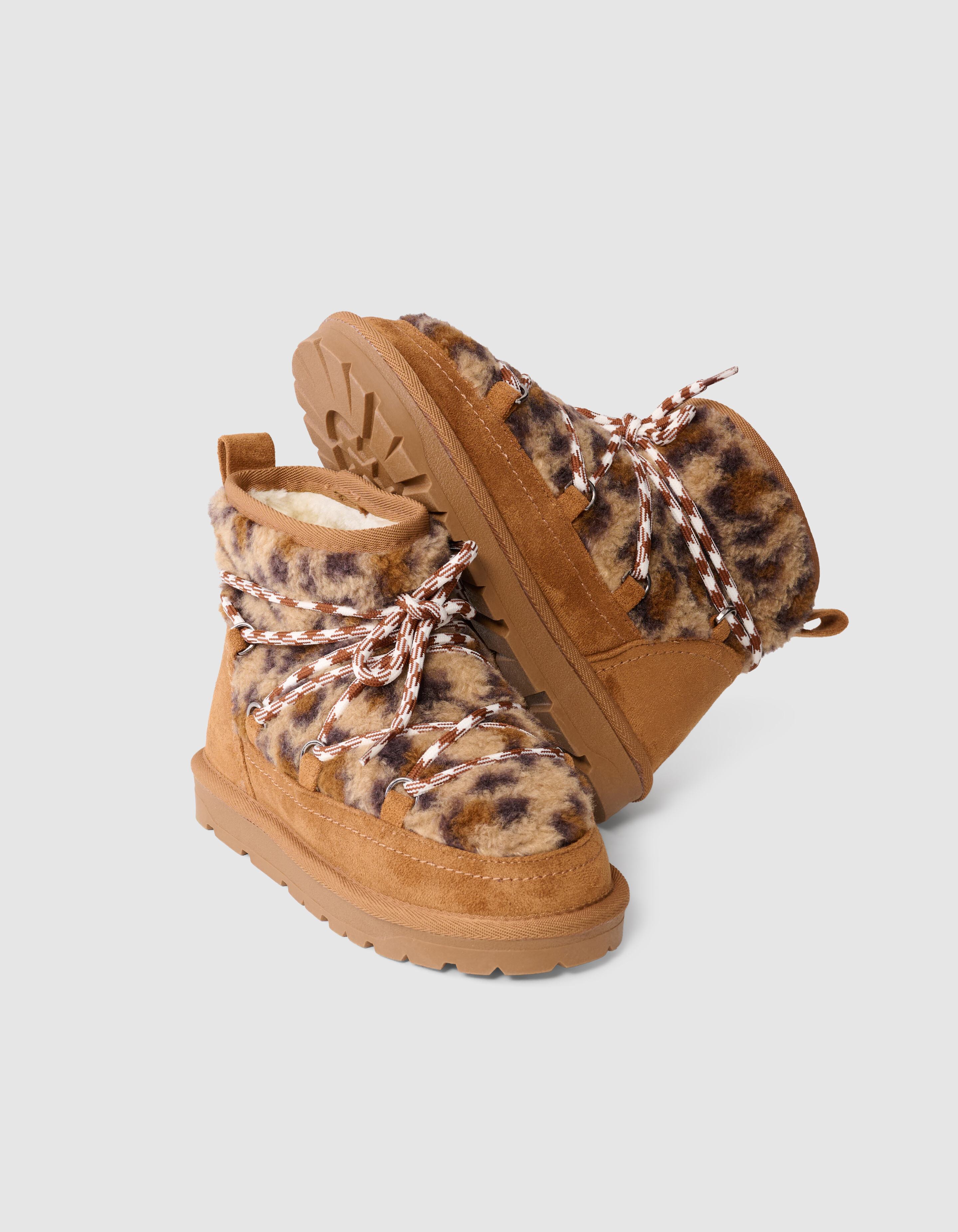 Leopard Korte Laarzen Bruin SHOEBY SHOES