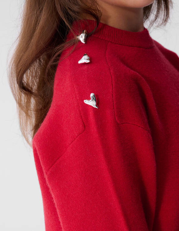 Fancy Button Trui Rood SHOEBY GIRLS