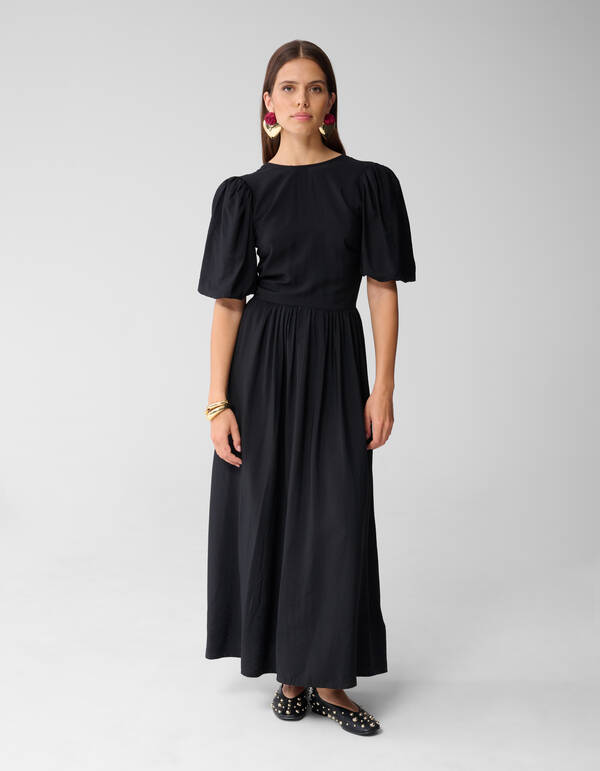 Strik Maxi Jurk Zwart SHOEBY WOMEN