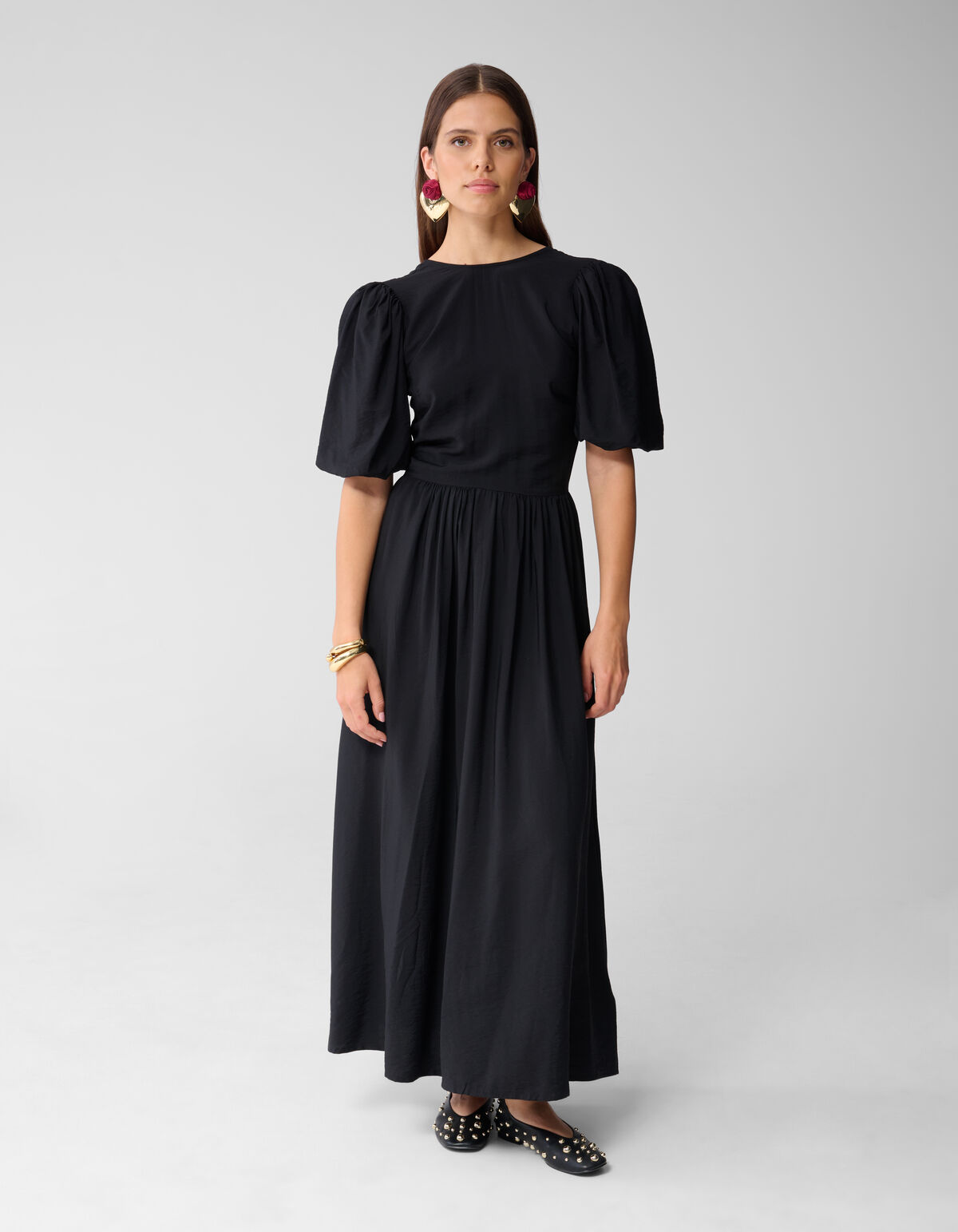 Strik Maxi Jurk Zwart SHOEBY WOMEN