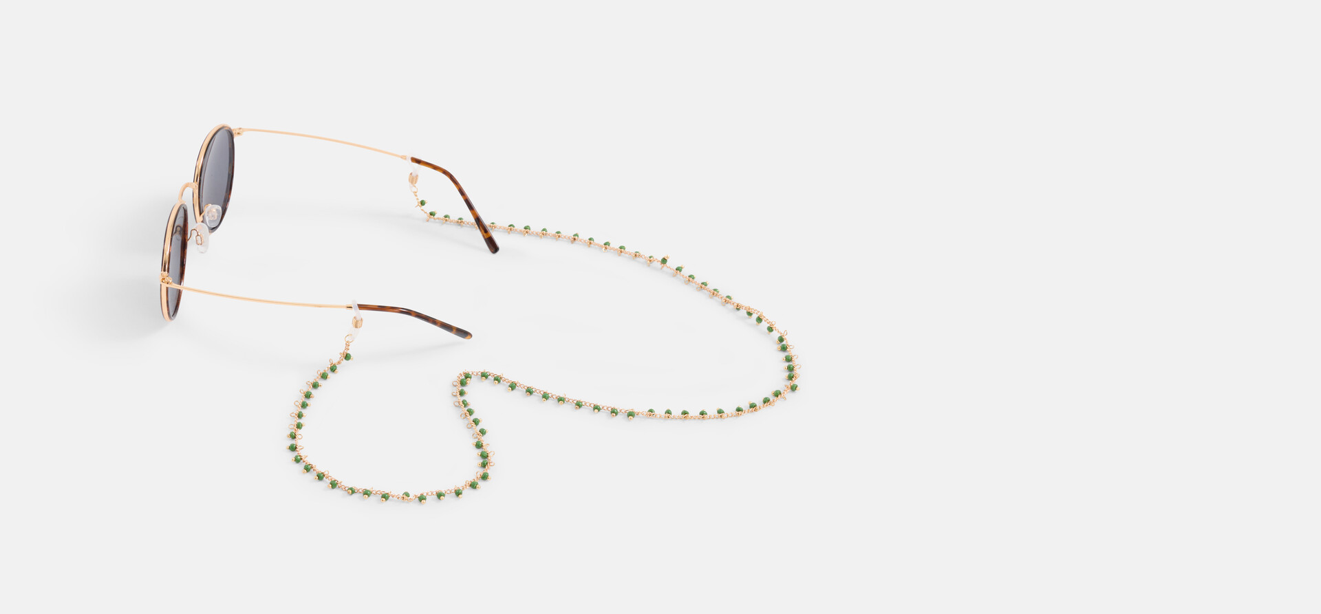 Beaded Zonnebrilkoord Groen SHOEBY ACCESSOIRES