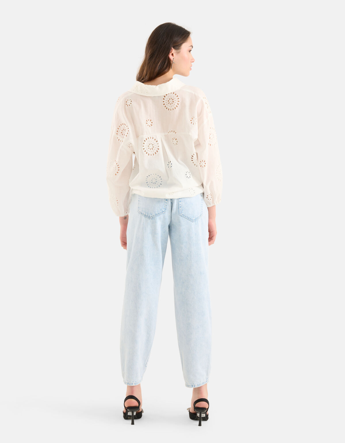 Broderie Blouse Wit SHOEBY WOMEN