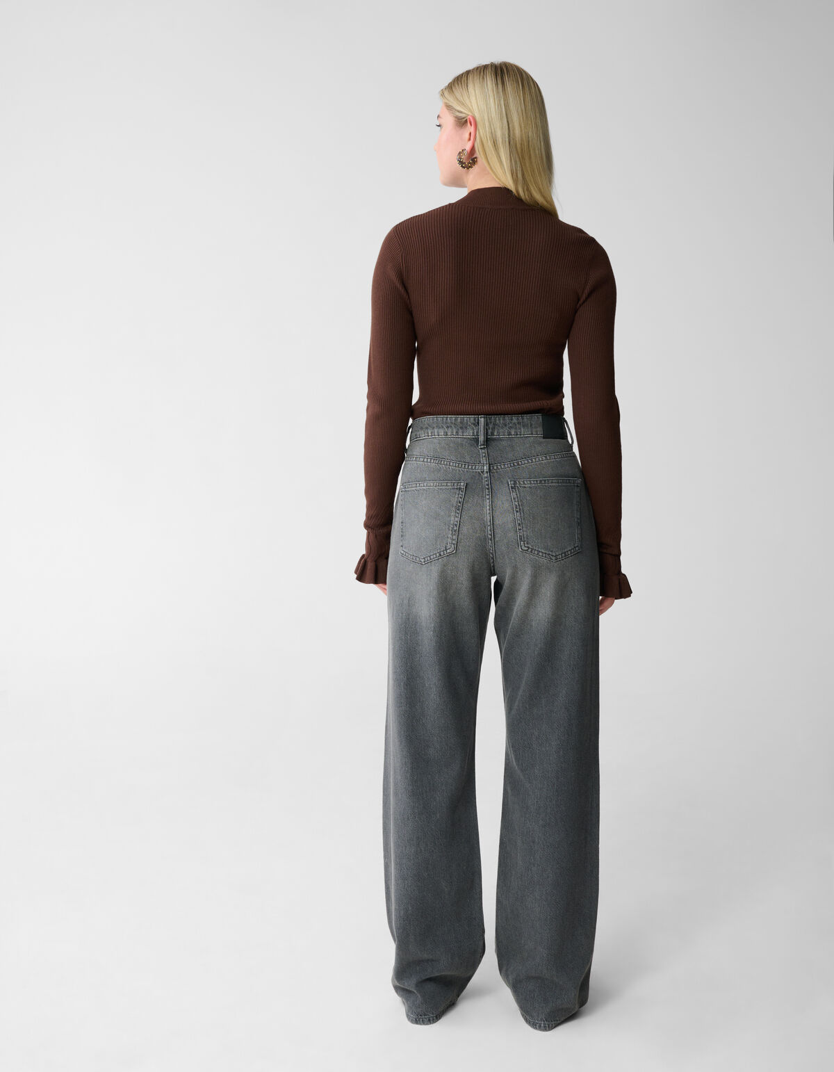 Soft Wide Leg Fit Jeans Grijs SHOEBY WOMEN